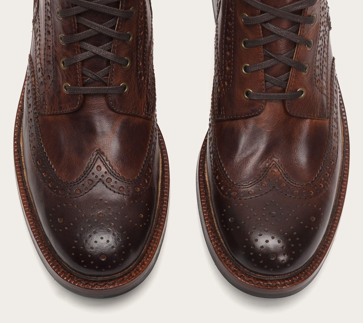 frye graham brogue chukka boots