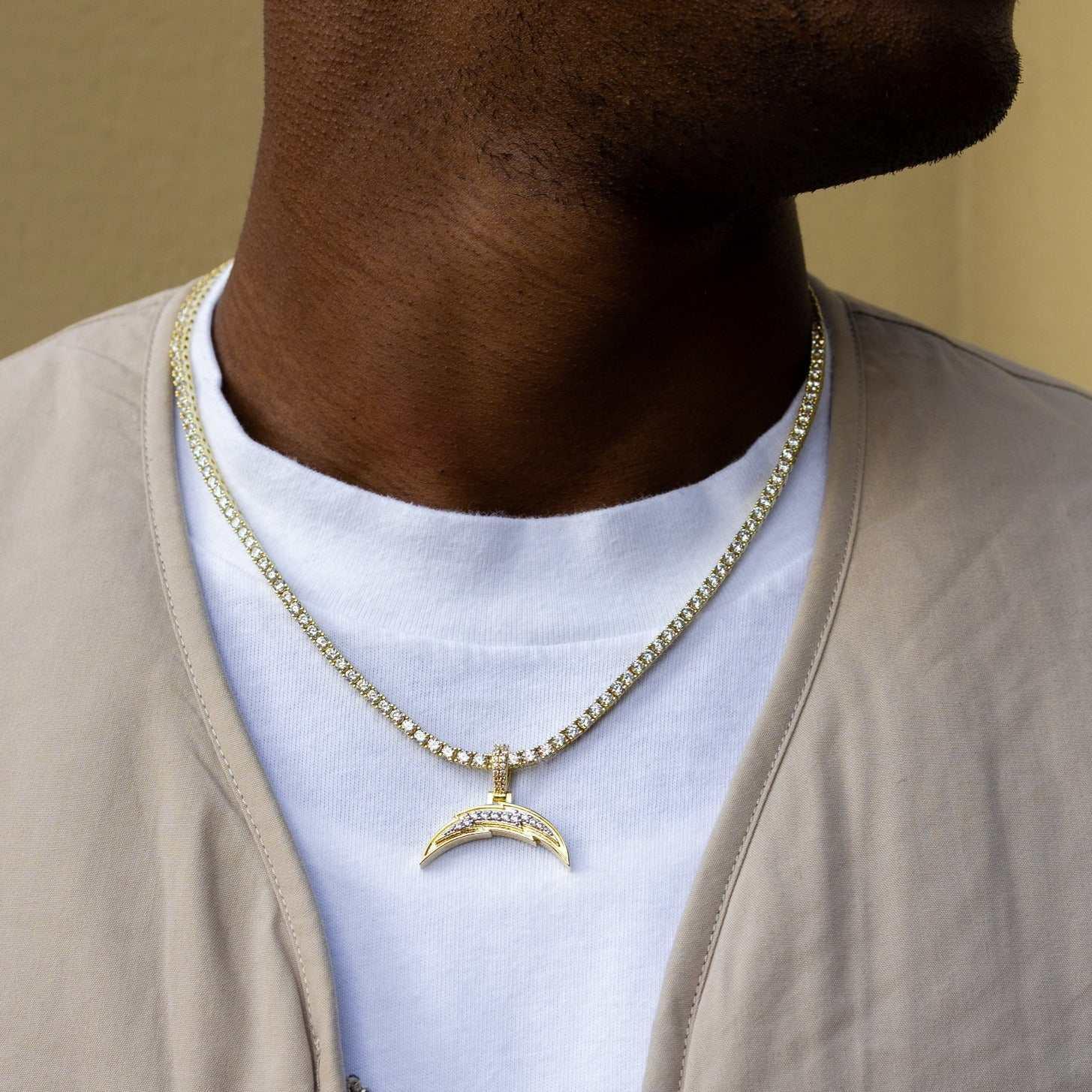 Los Angeles Chargers Pendant, 14K White - The GLD Shop