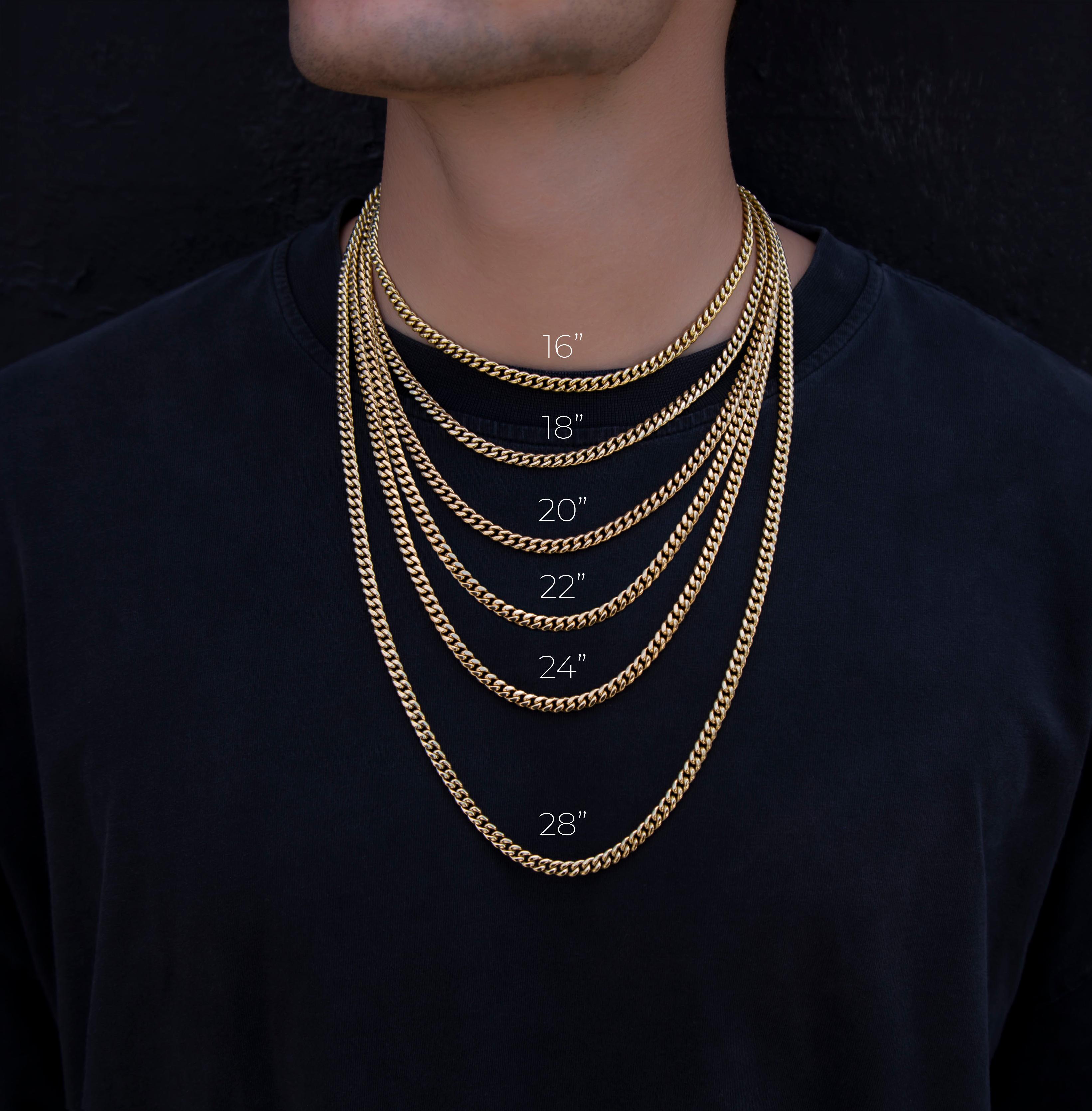 The GLD Shop 4mm And 2mm Rope Chain 