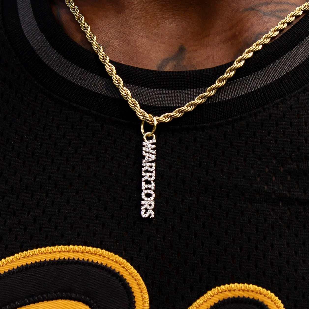 Cincinnati Bengals Wordmark Pendant, 18K Yellow - The GLD Shop