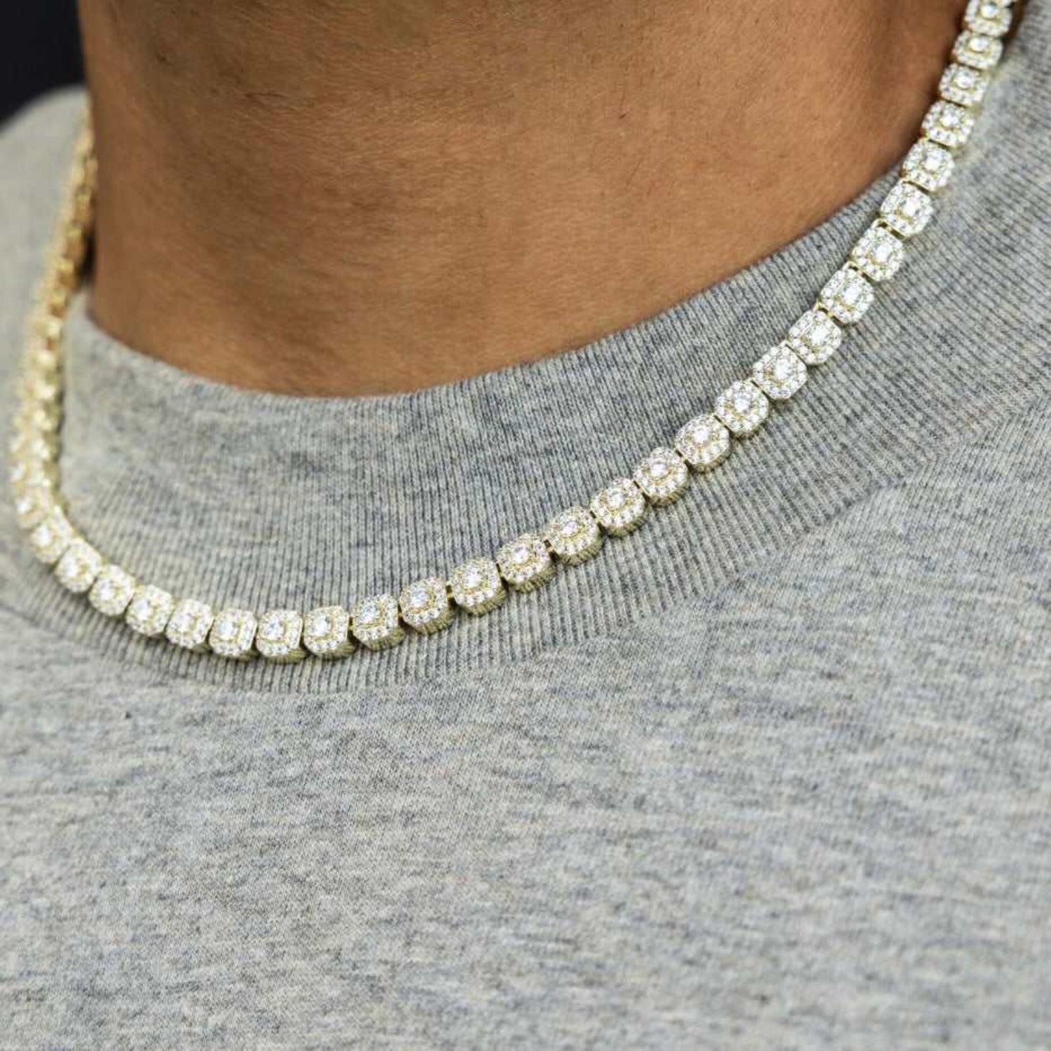 The GLD Shop Clustered Tennis Necklace, 16 India | Ubuy