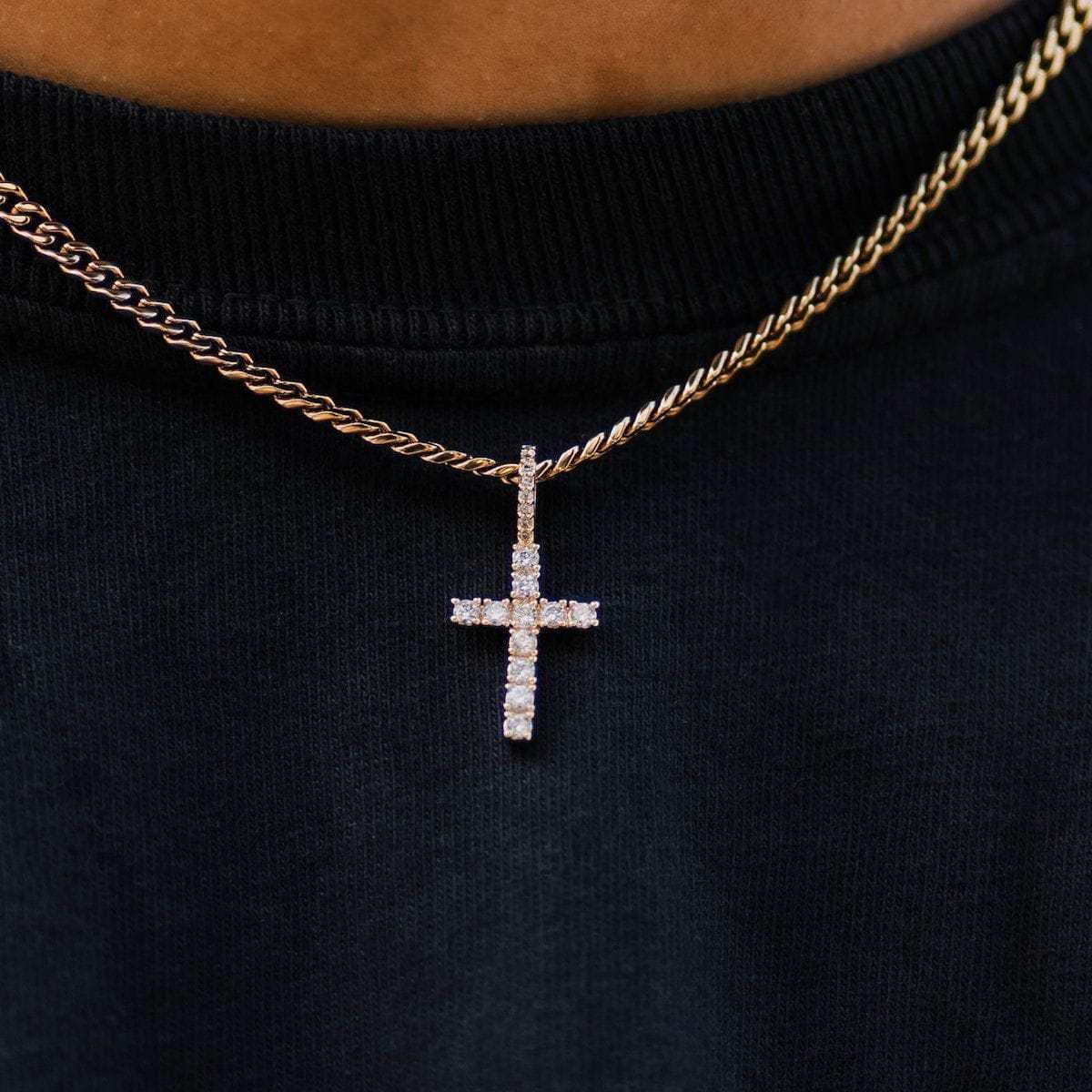 Micro clearance cross necklace