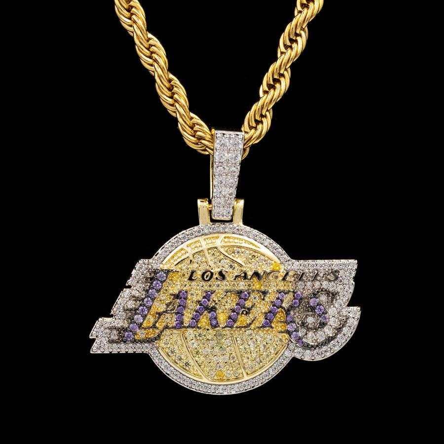 lakers gold pendant