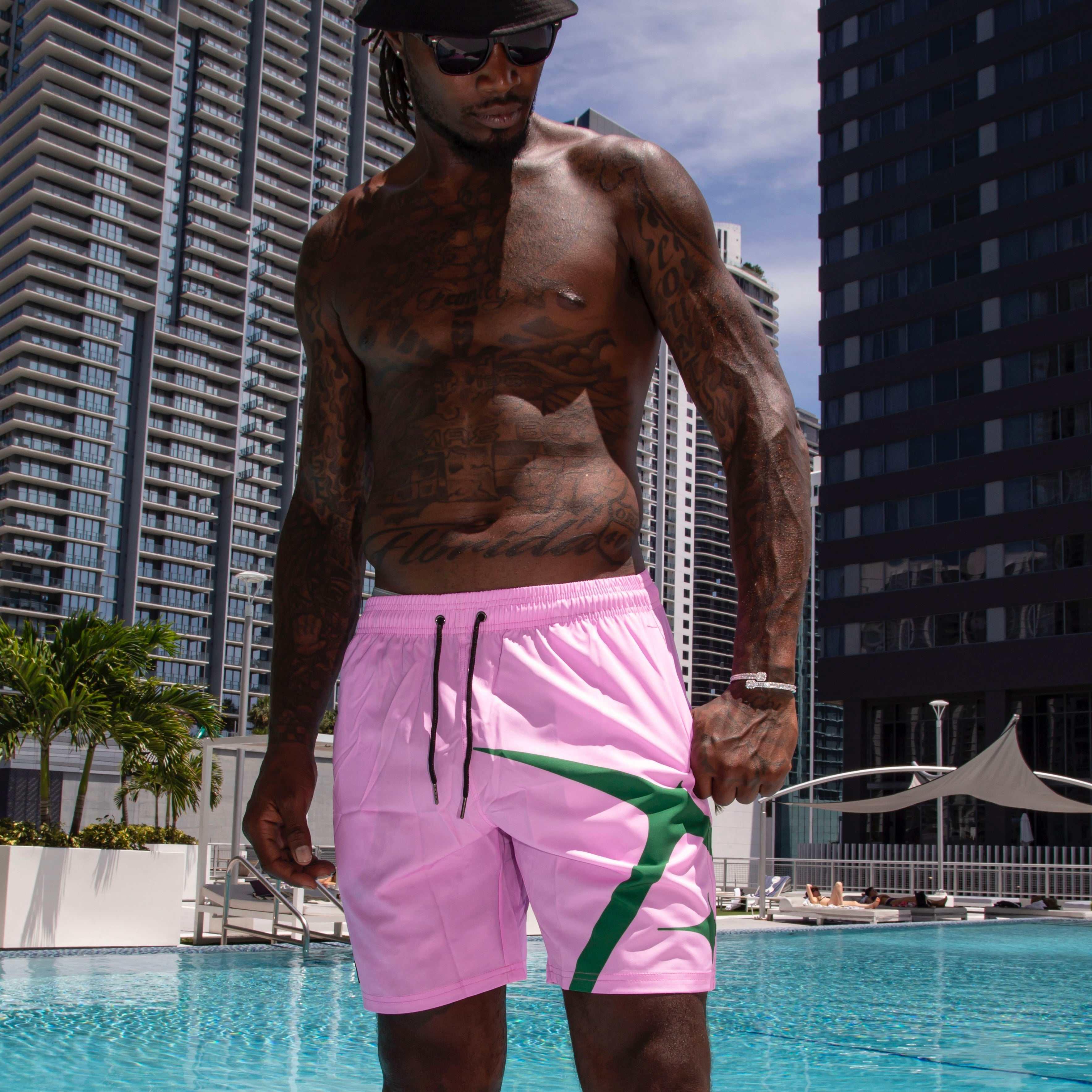 The GLD Shop Neon Pink Summer Board Shorts for Men | Lyst UK