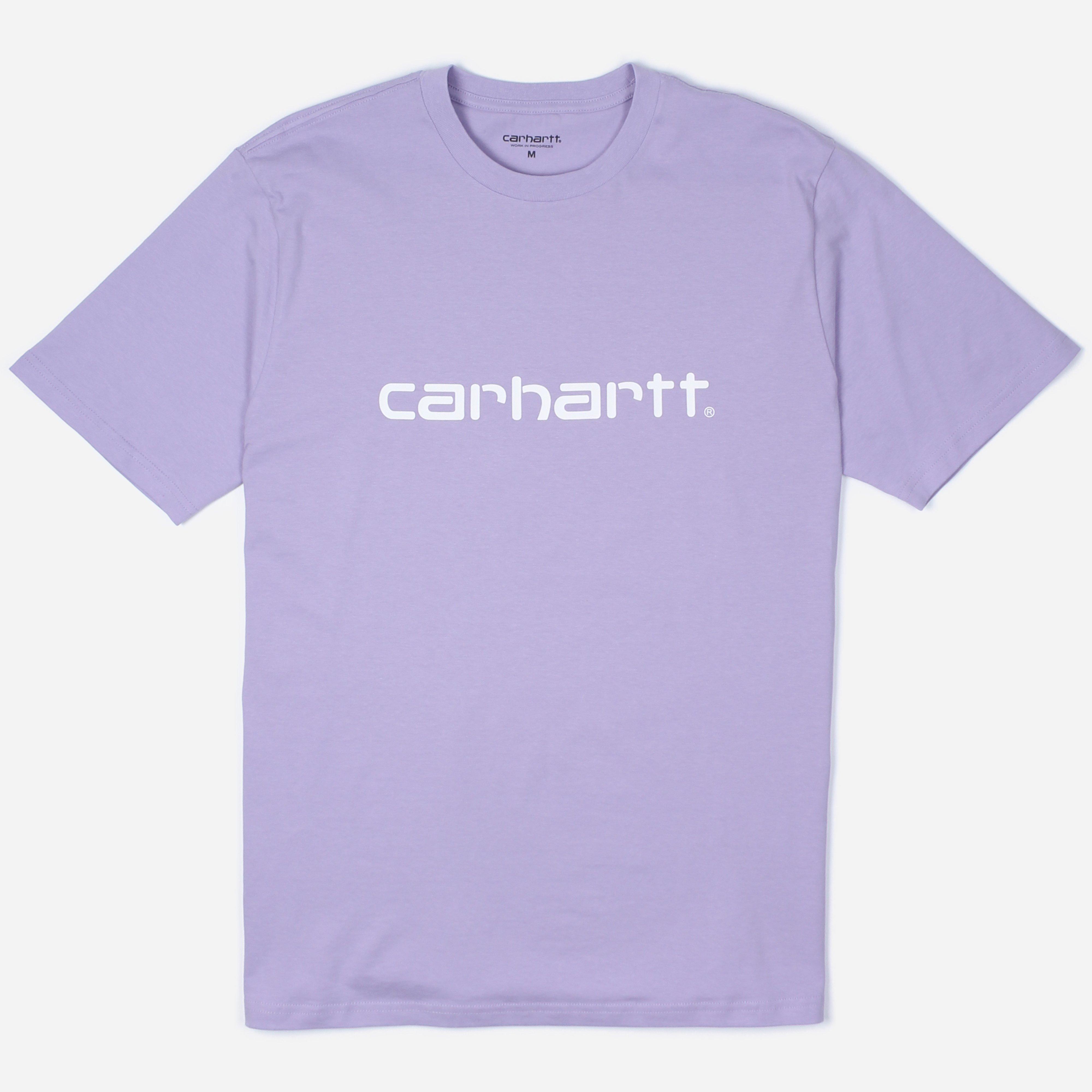 Carhartt WIP Script Logo T-shirt in Purple for Men - Lyst