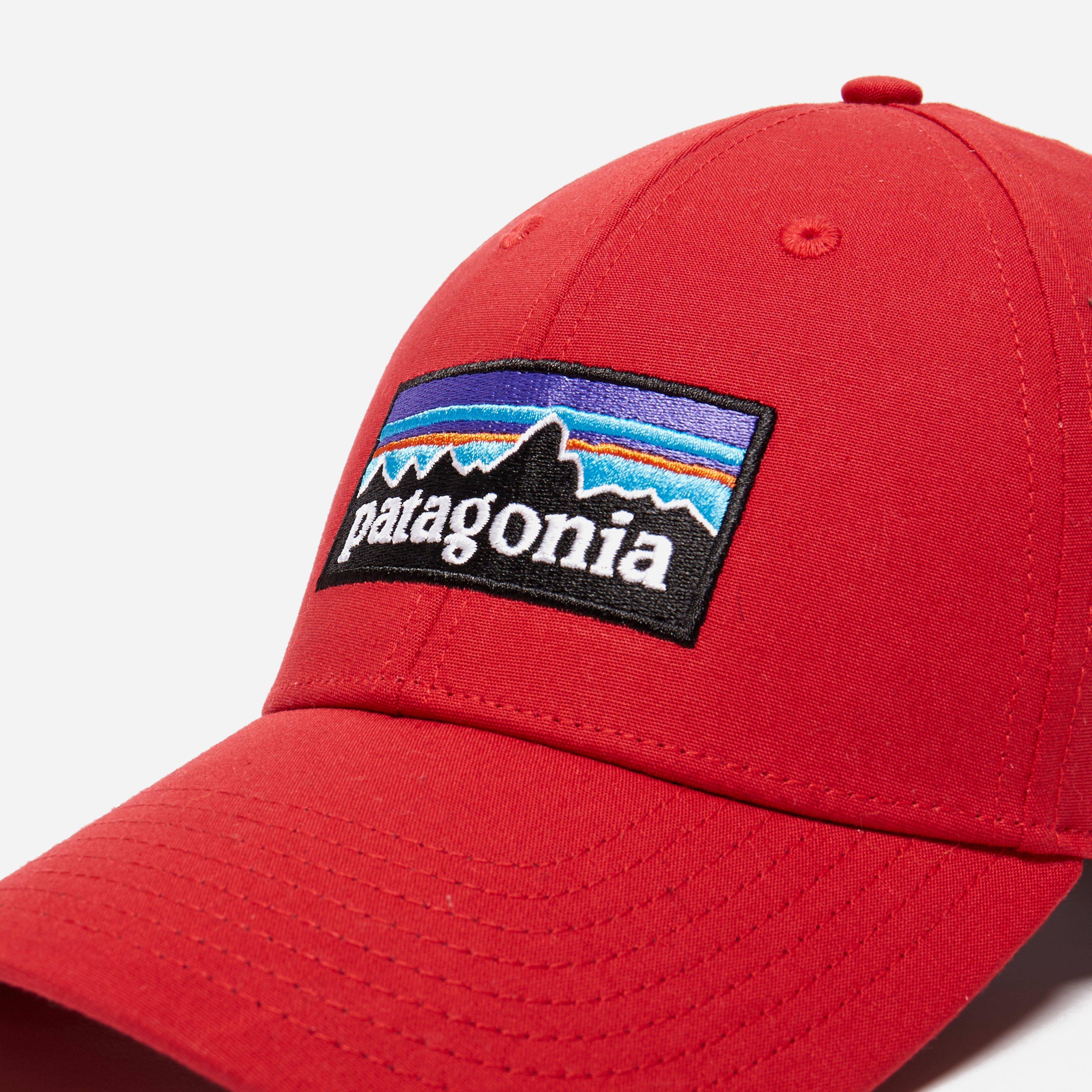 Patagonia Cotton P6 Logo Stretch Fit Hat in Red for Men Lyst