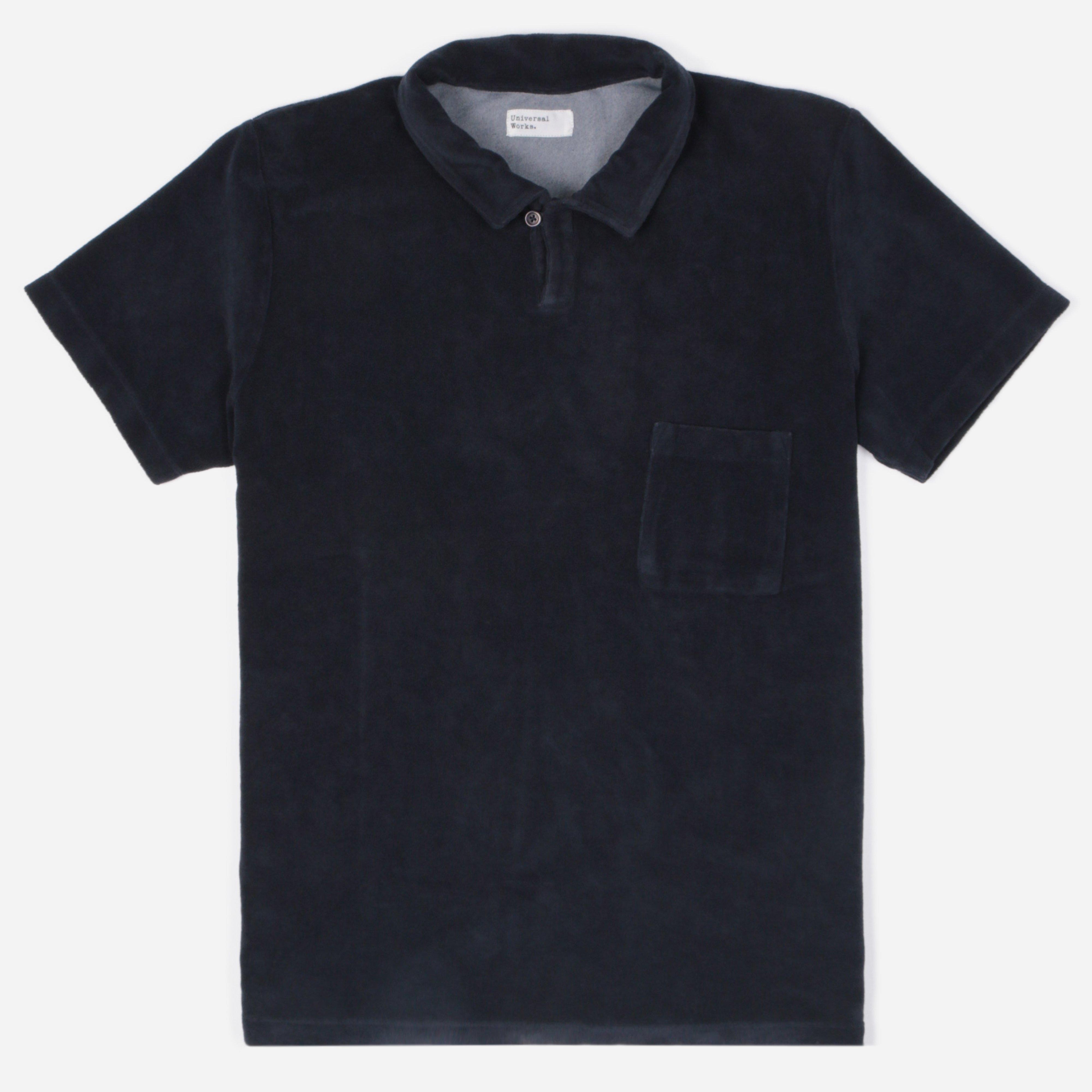 Universal Works Vacation Polo Shirt in Black for Men - Lyst