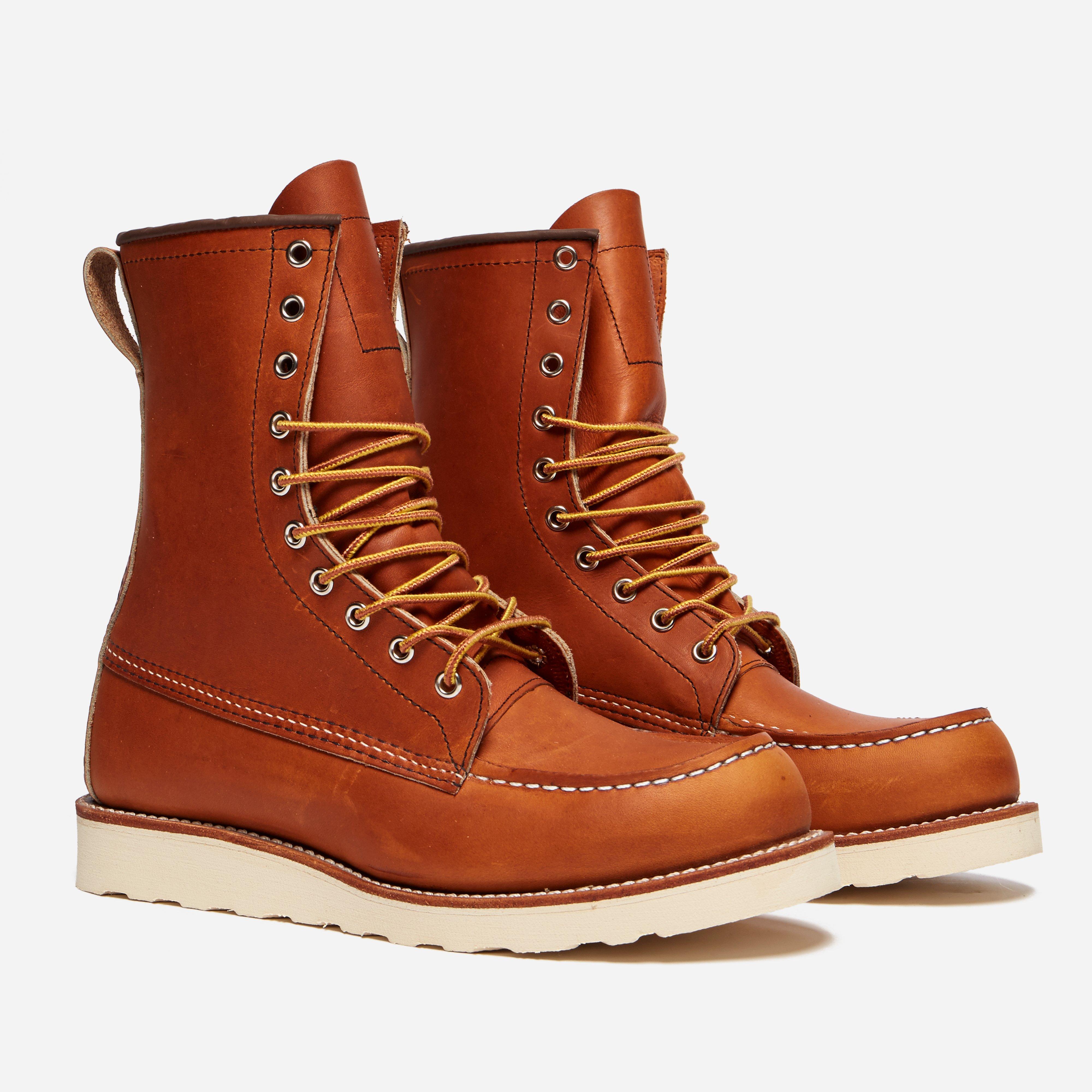 moc toe boots 8 inch