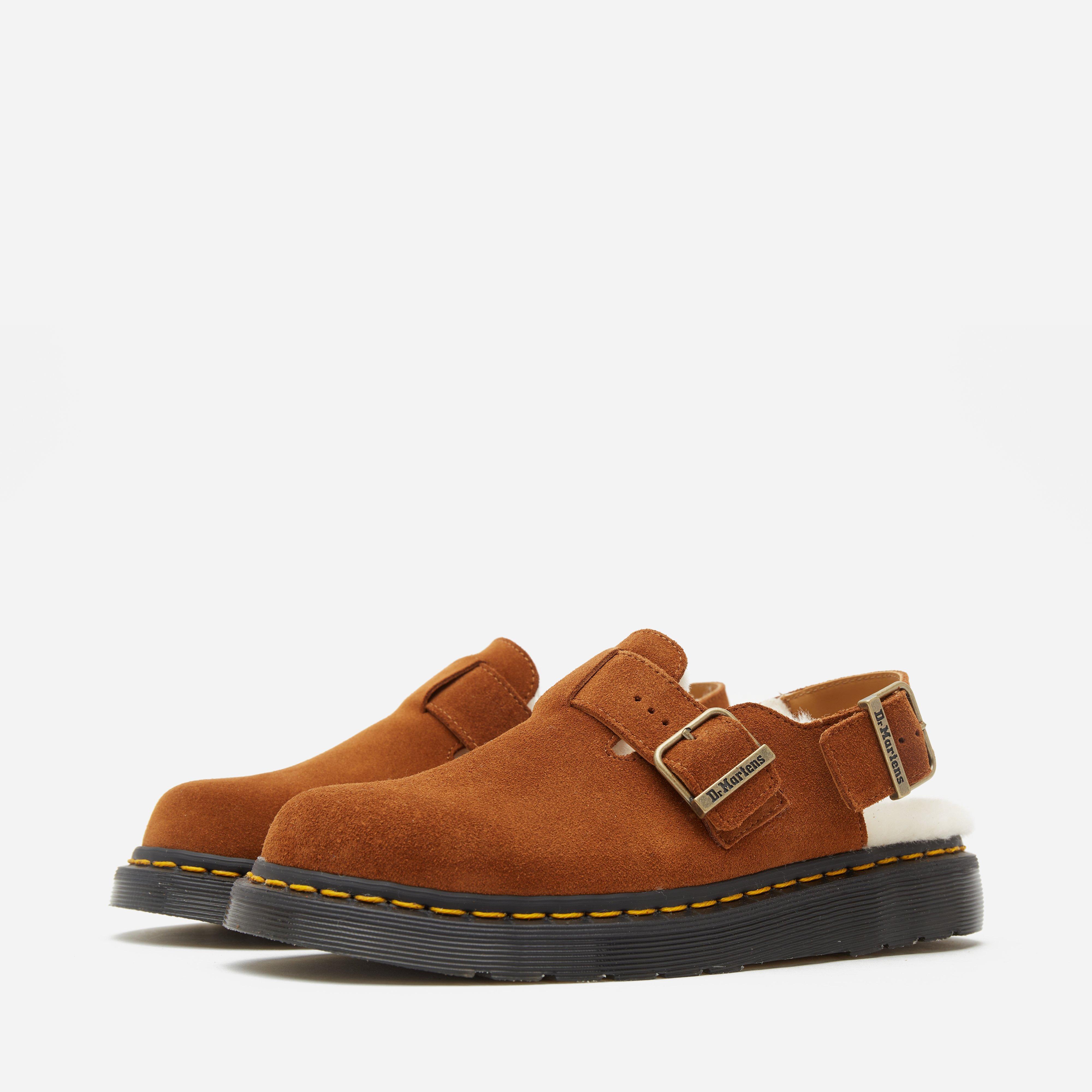 Dr. Martens Jorge Made In England Shearling Mule Women's in Brown | Lyst