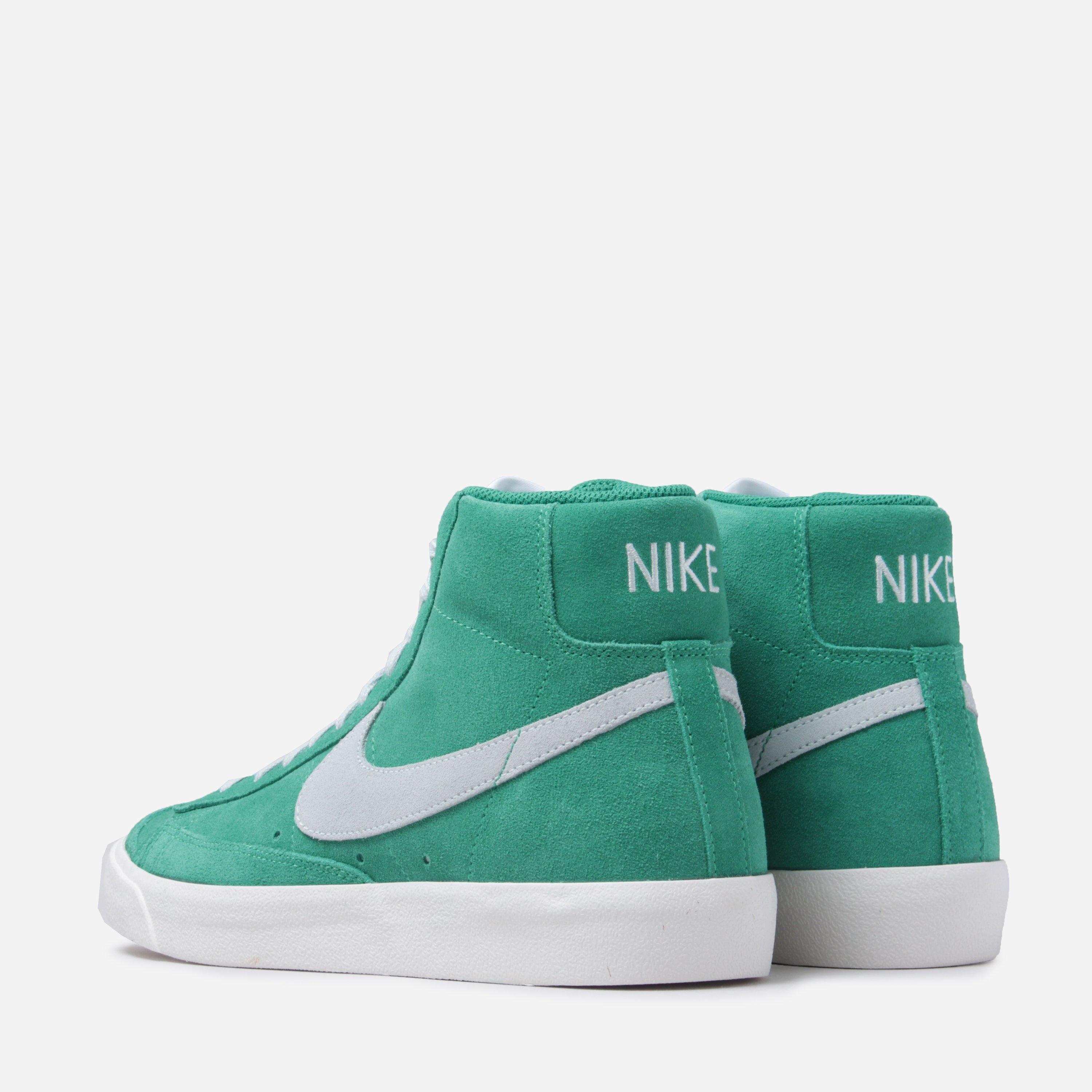 nike blazer mid 77 lucid green on feet