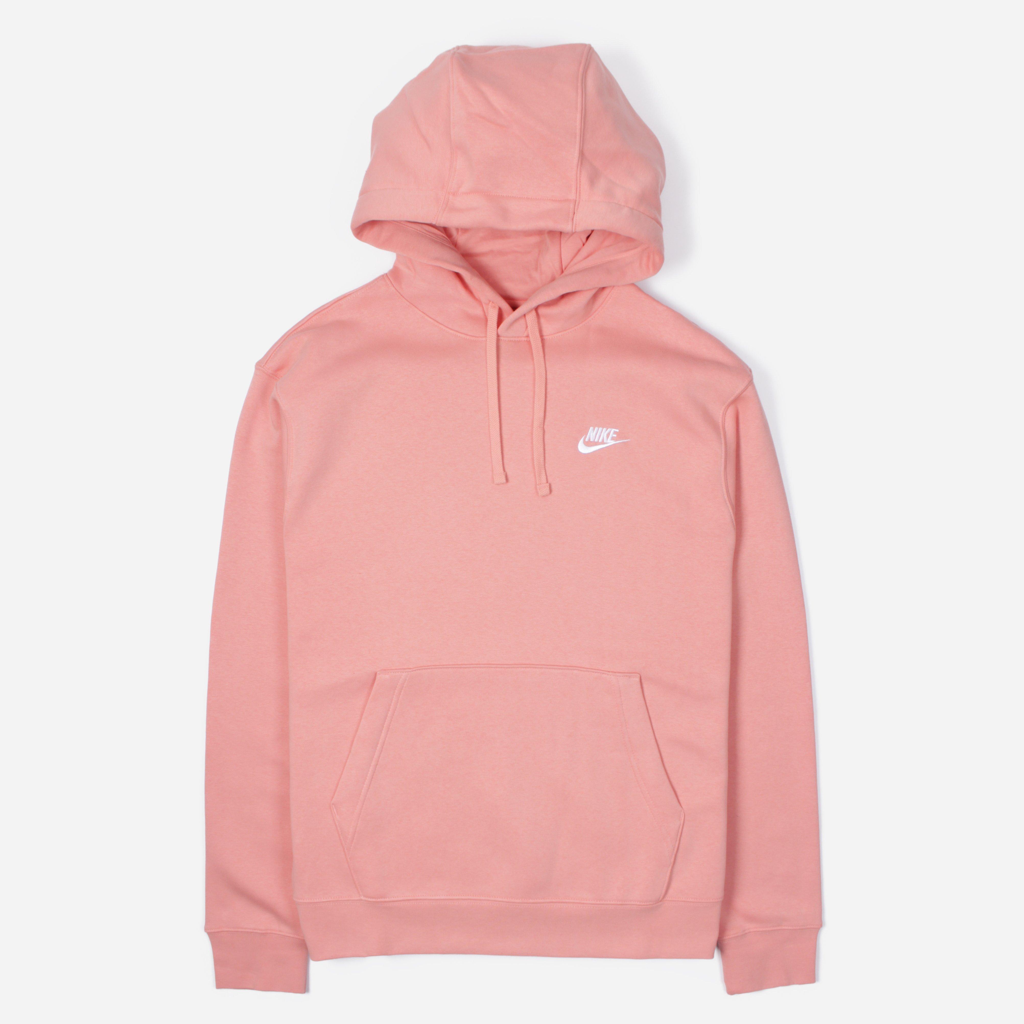 nike foundation overhead hoodie pink
