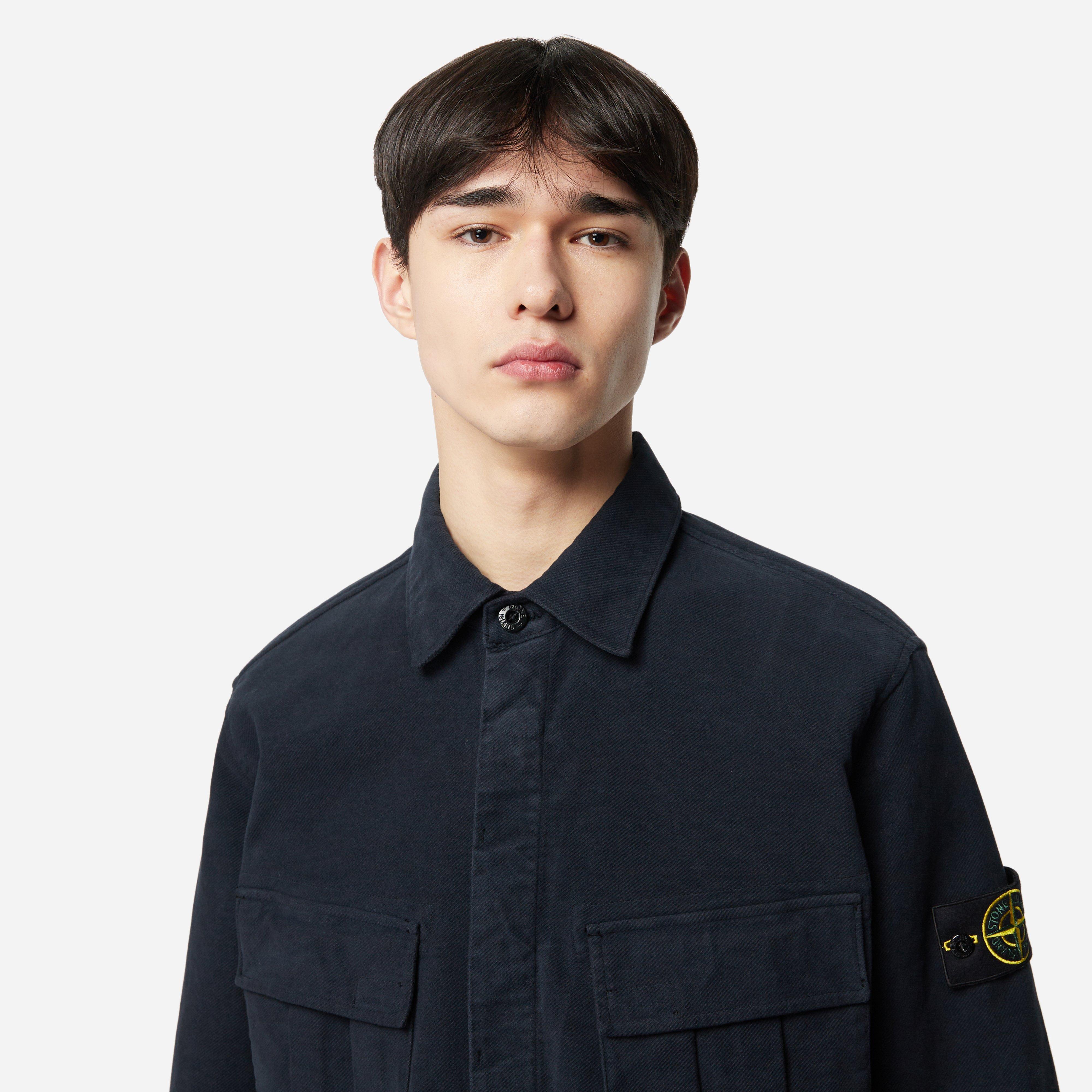 Stone Island Overshirt in Blue for Men | Lyst