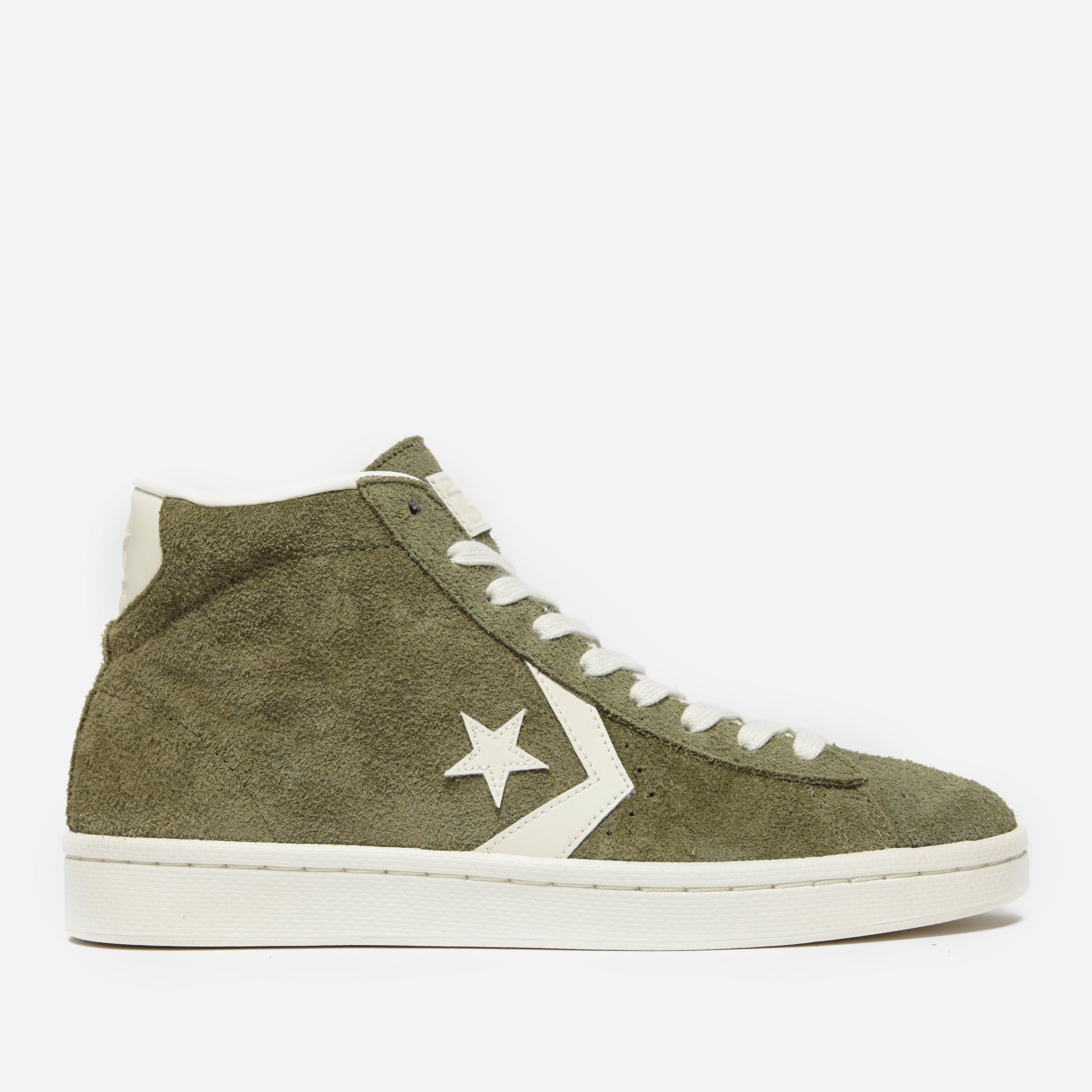 Converse Pro Leather Mid Suede in Olive 