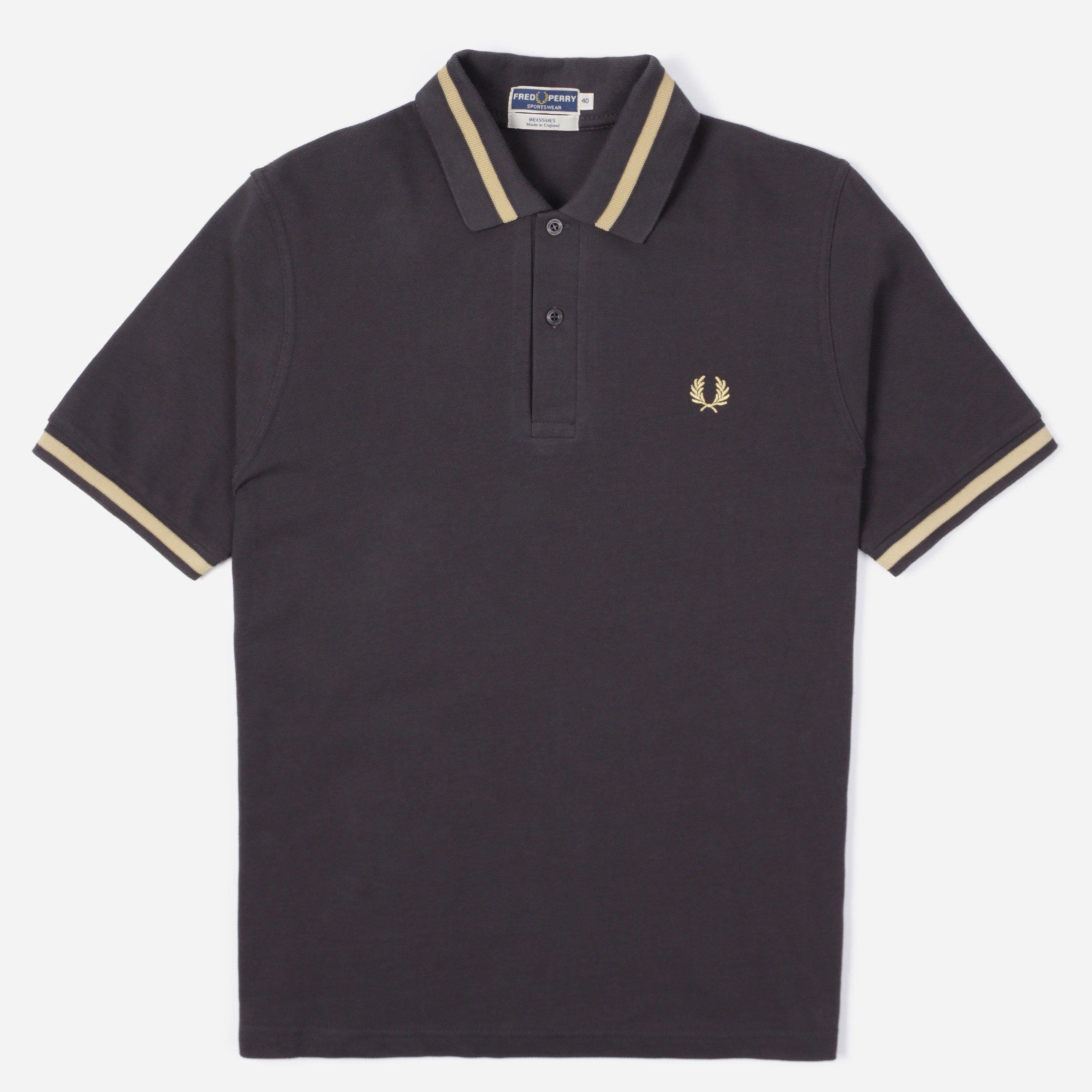 Fred Perry Reissues Single Tipped Polo Shirt in Gray for Men - Lyst