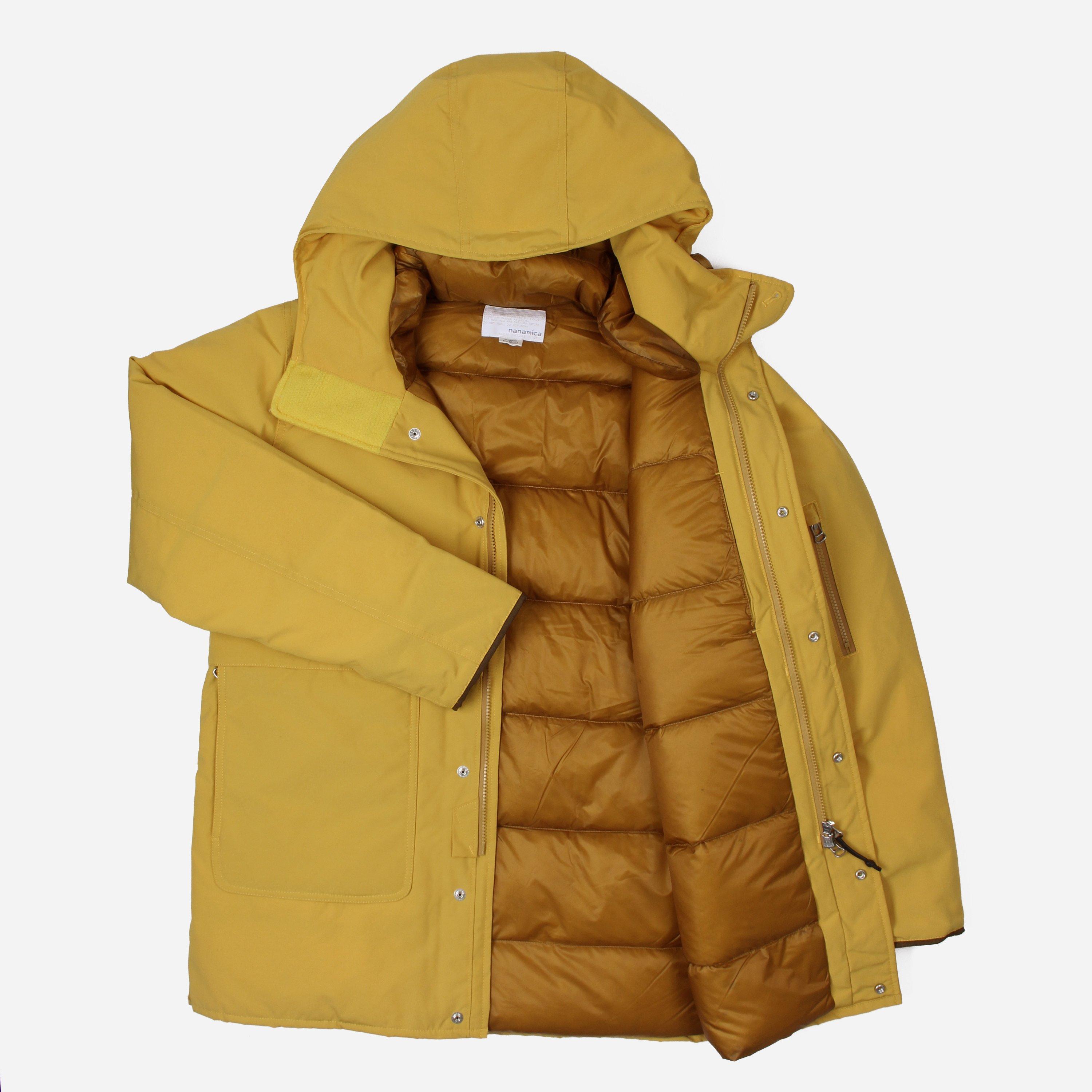Nanamica Synthetic Down Coat in Yellow for Men - Lyst