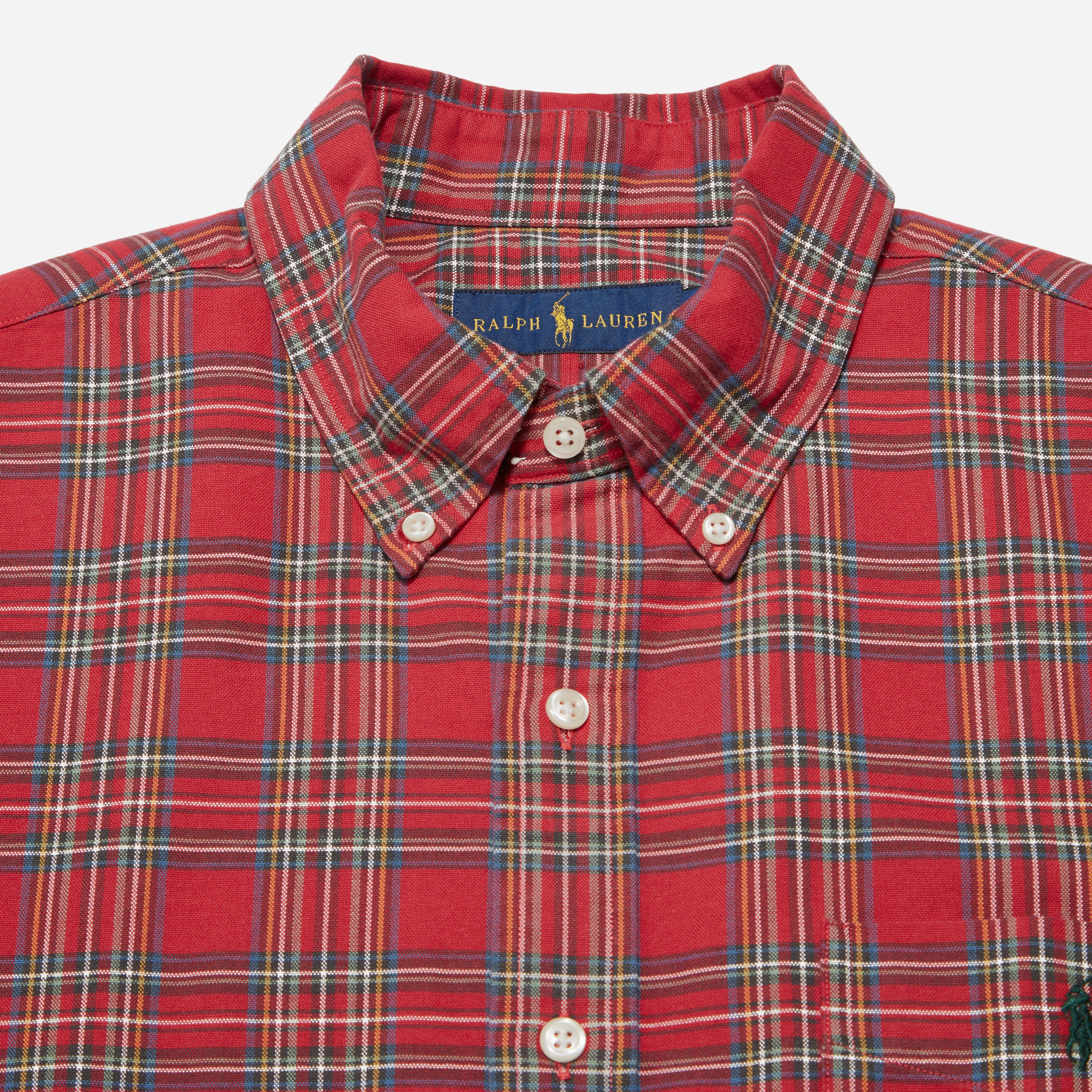 ralph lauren red tartan shirt