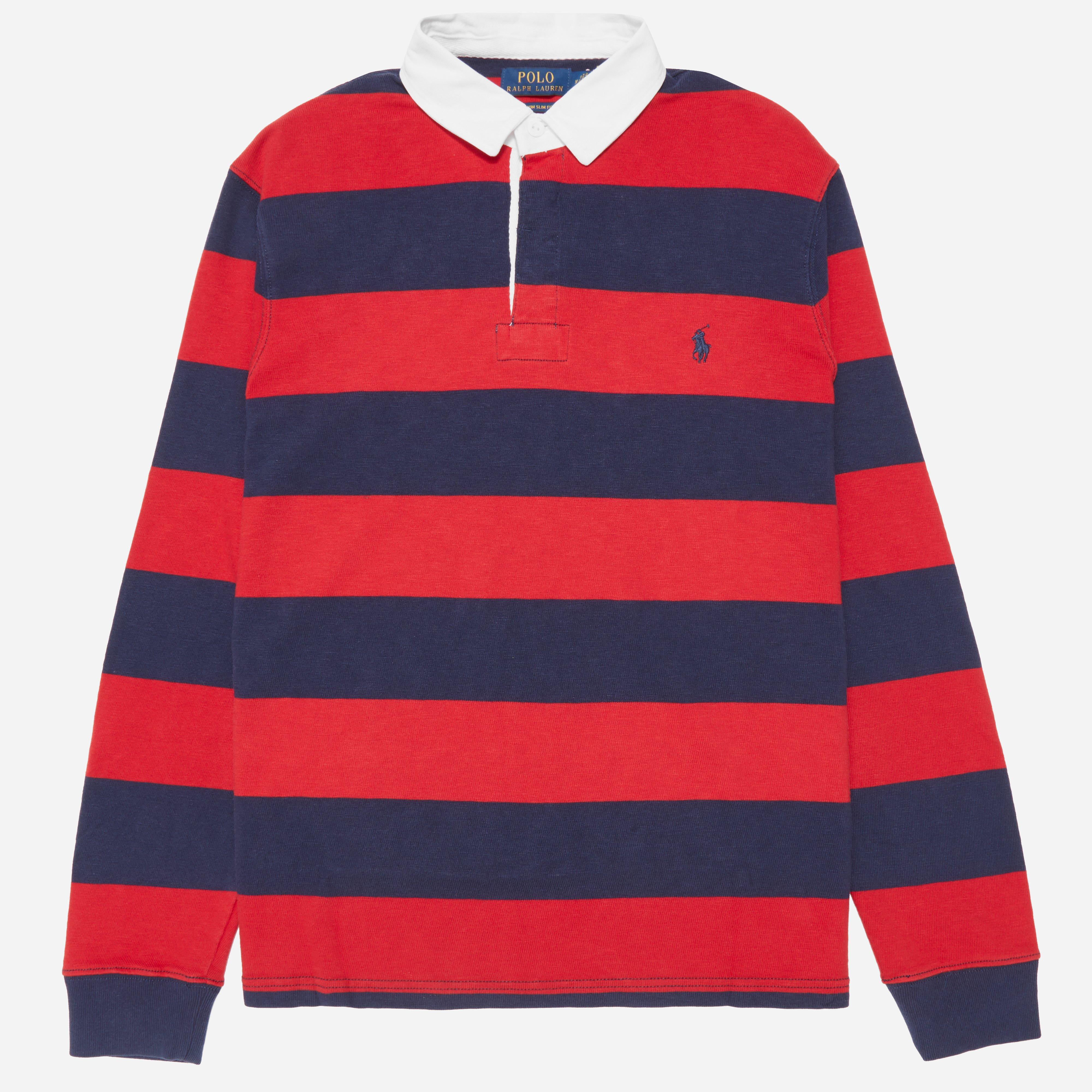 Polo Ralph Lauren Cotton Mens Iconic Rugby Shirt in Red for Men | Lyst