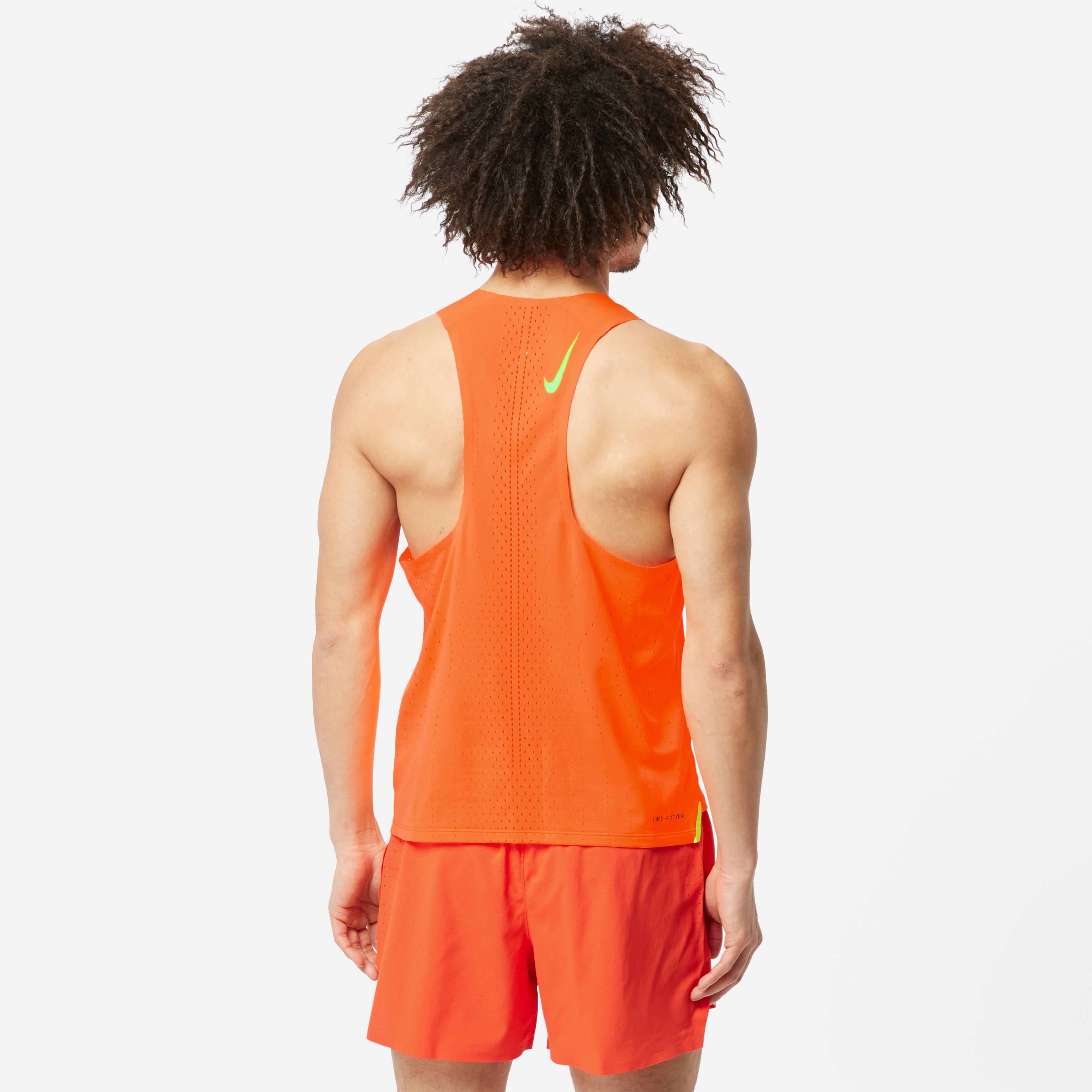 Nike Dri-fit Adv Aeroswift Vest in Orange for Men | Lyst