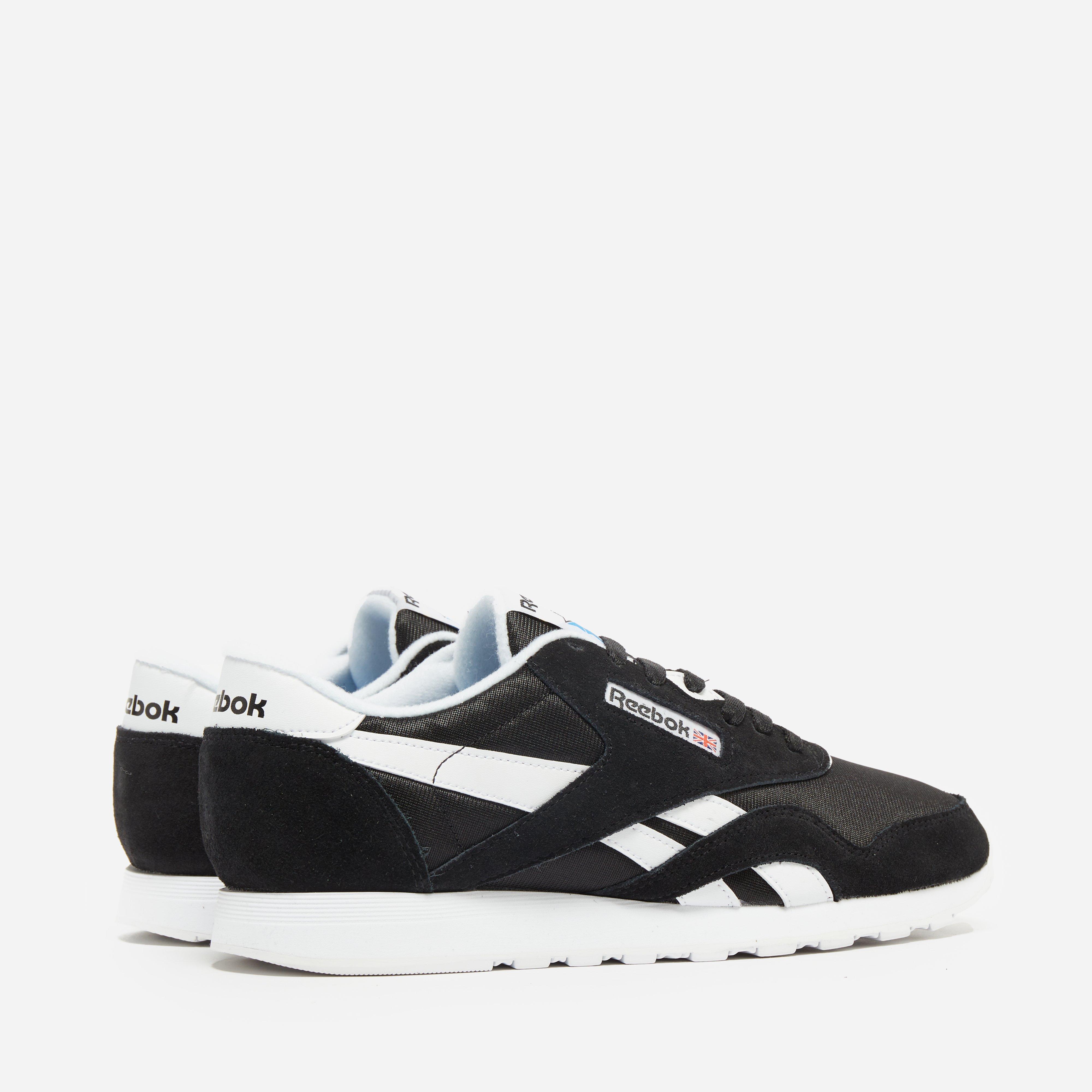 black reebok nylon