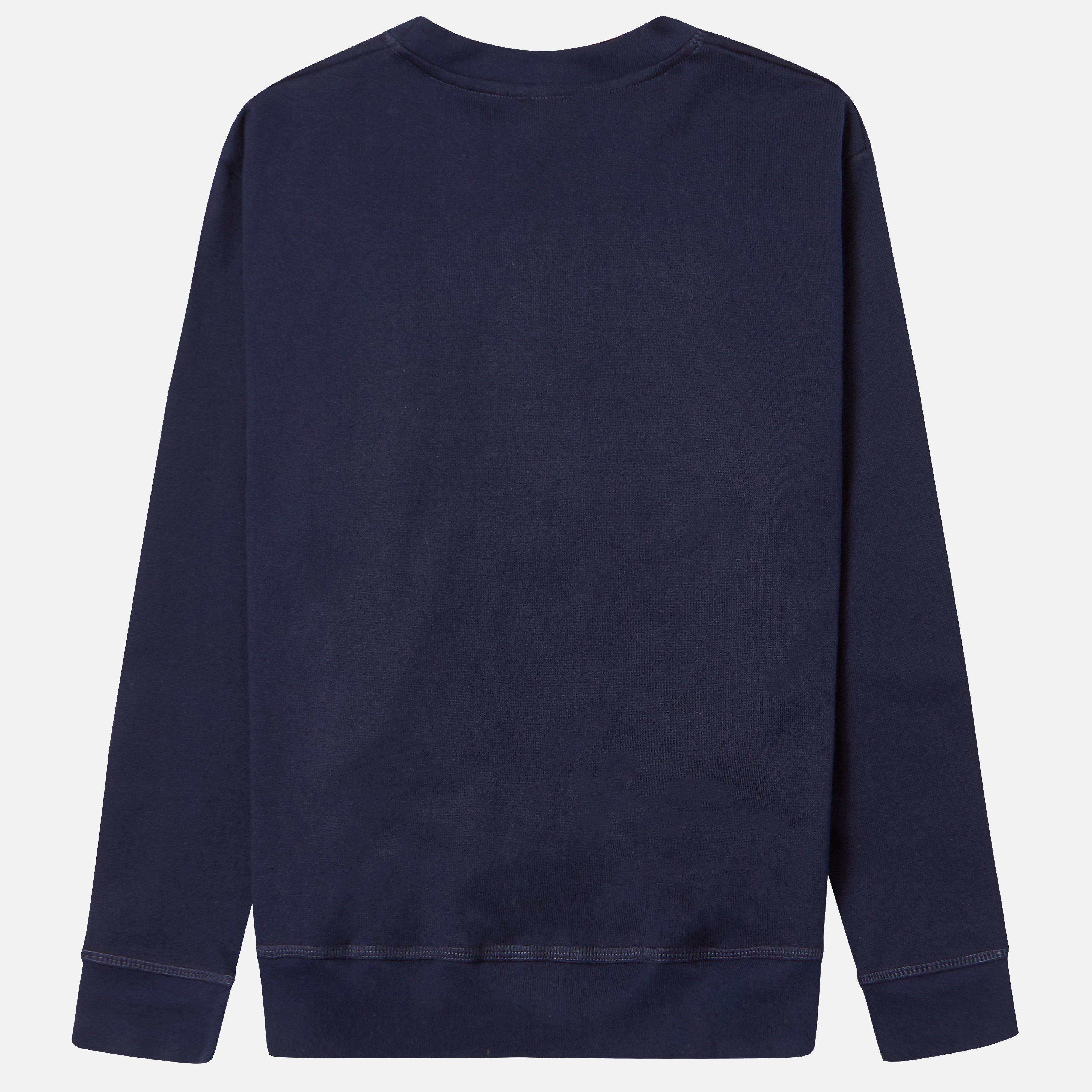 Armor Lux Homme Logo Sweatshirt Bleu