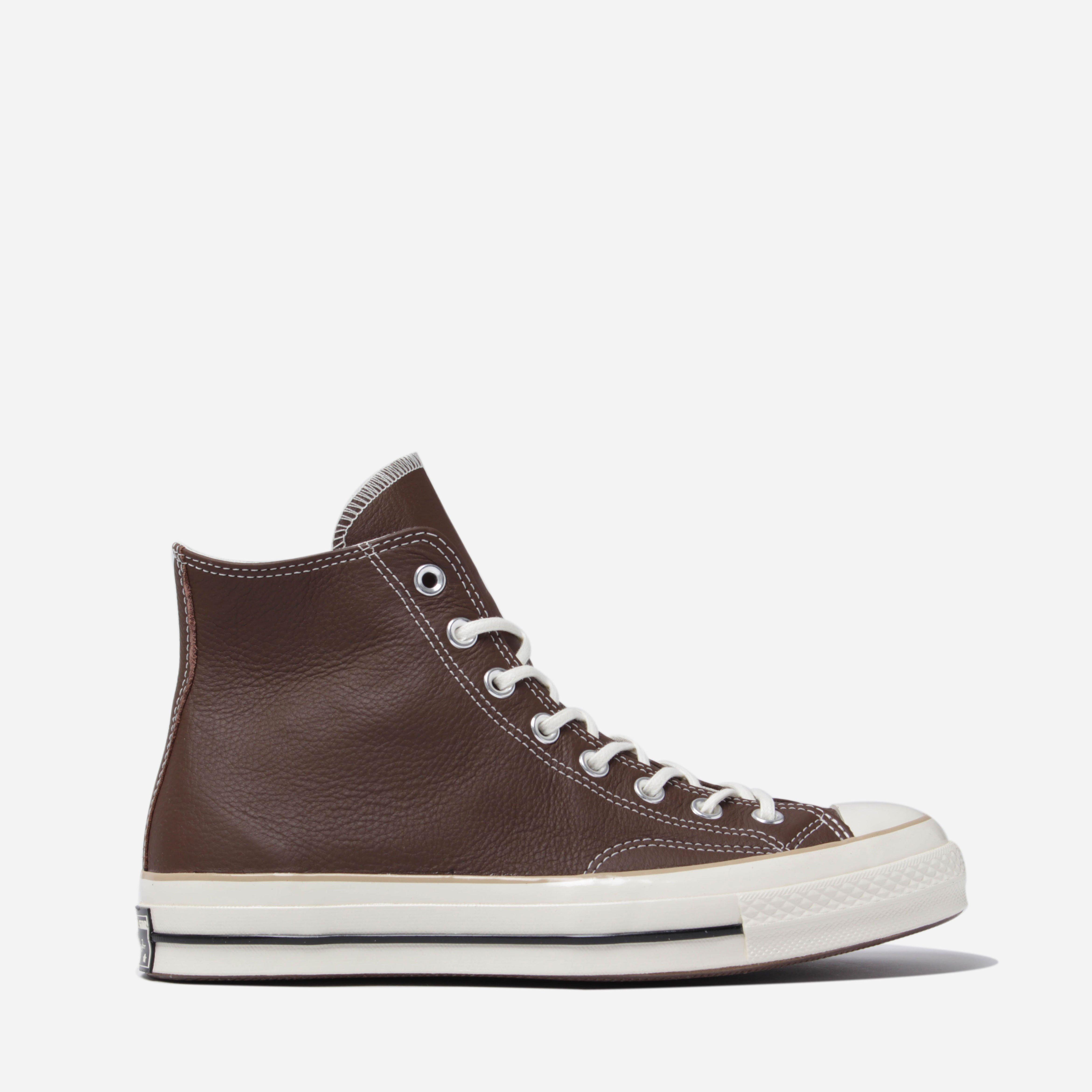 chucks brown leather