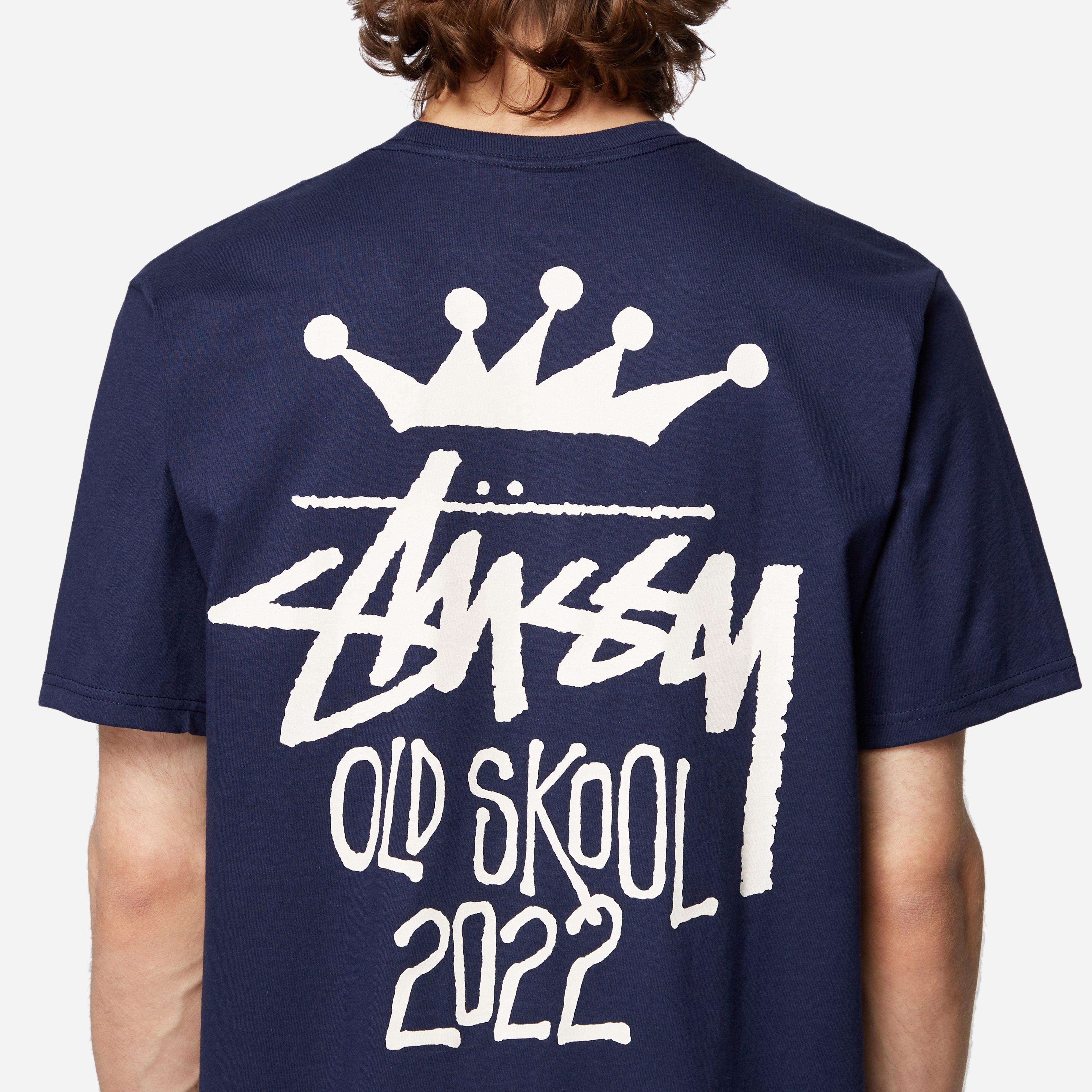 Stussy Old Skool '22 T-shirt in Blue for Men | Lyst