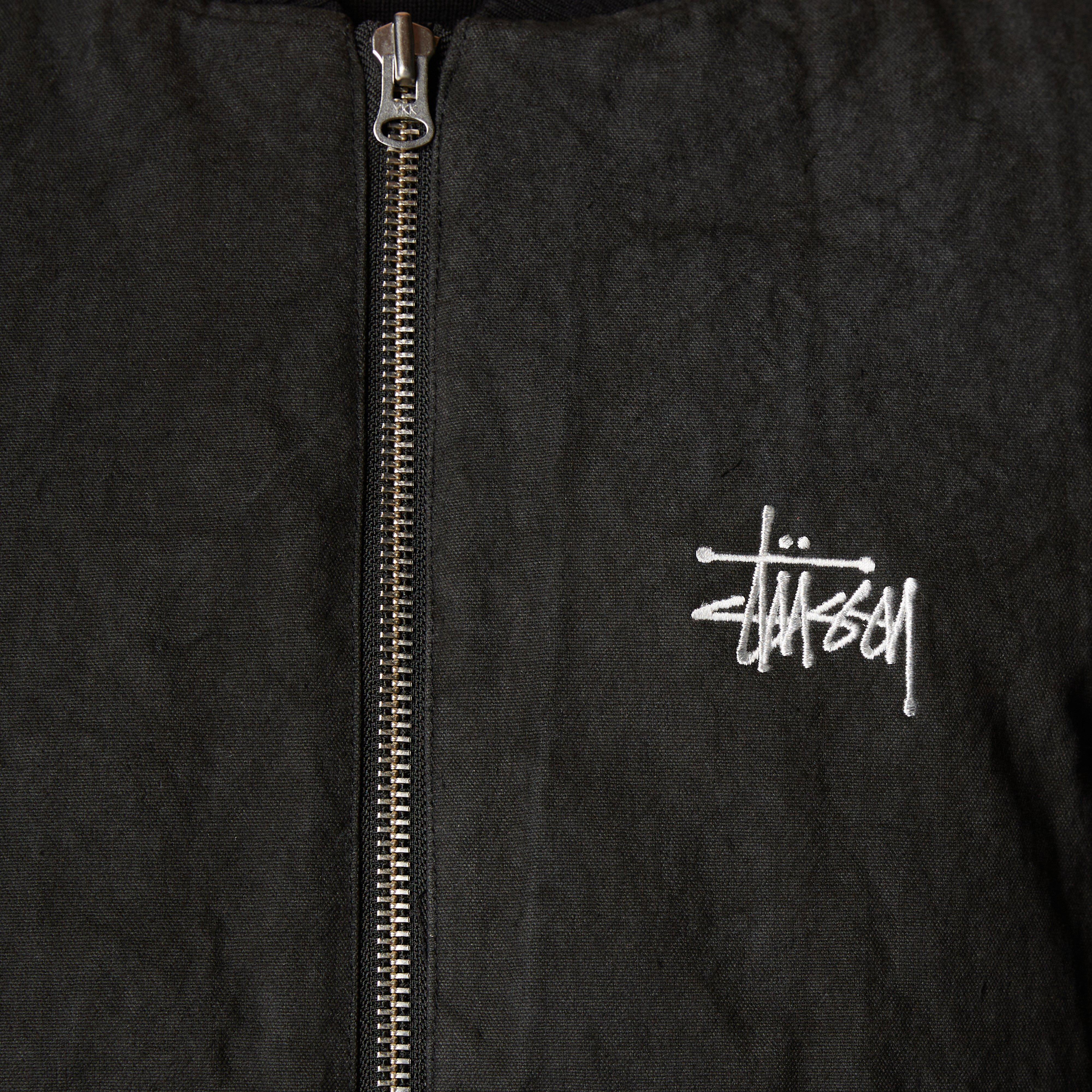 Stussy Washed Canvas Primaloft Vest in Black for Men | Lyst