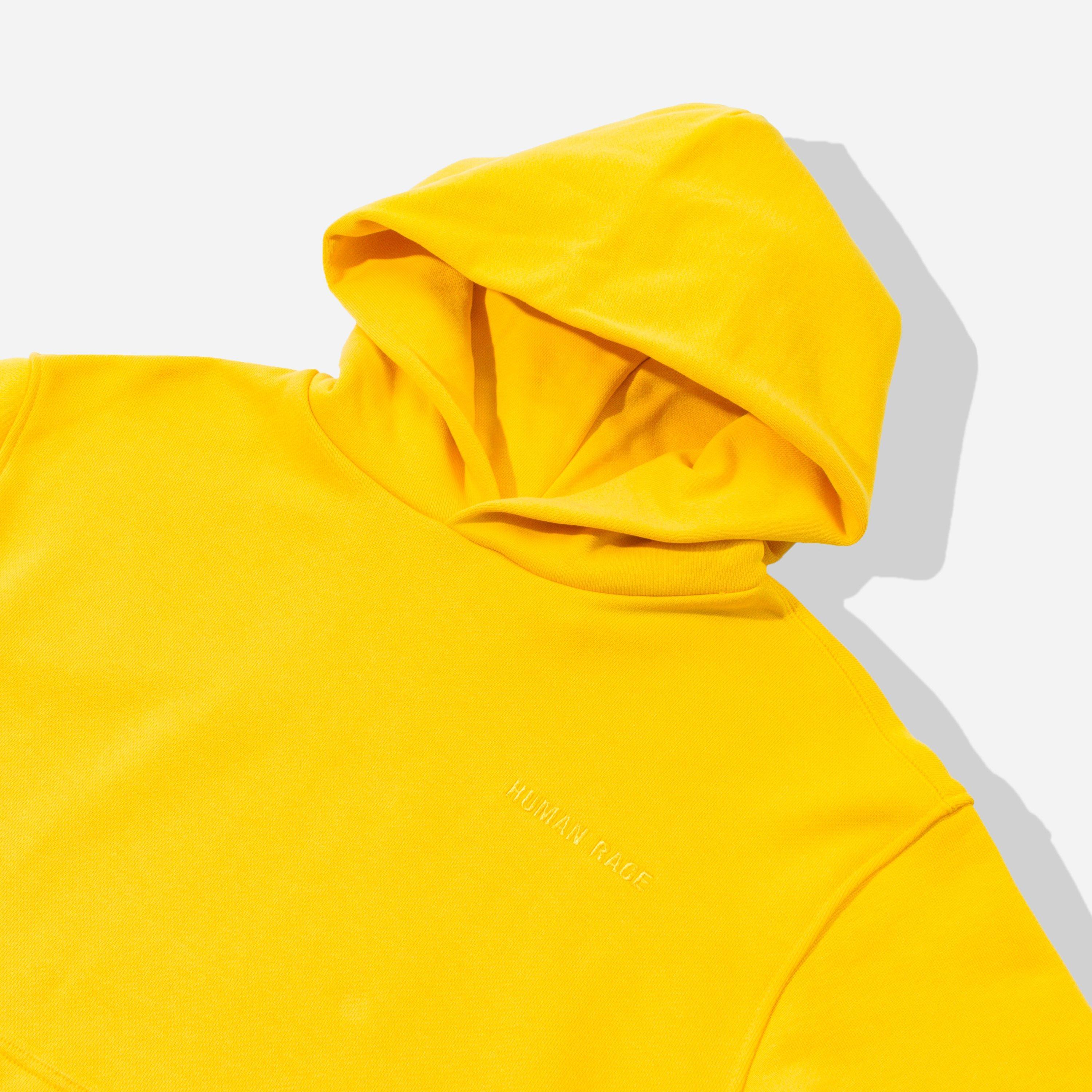 human race hoodie yellow