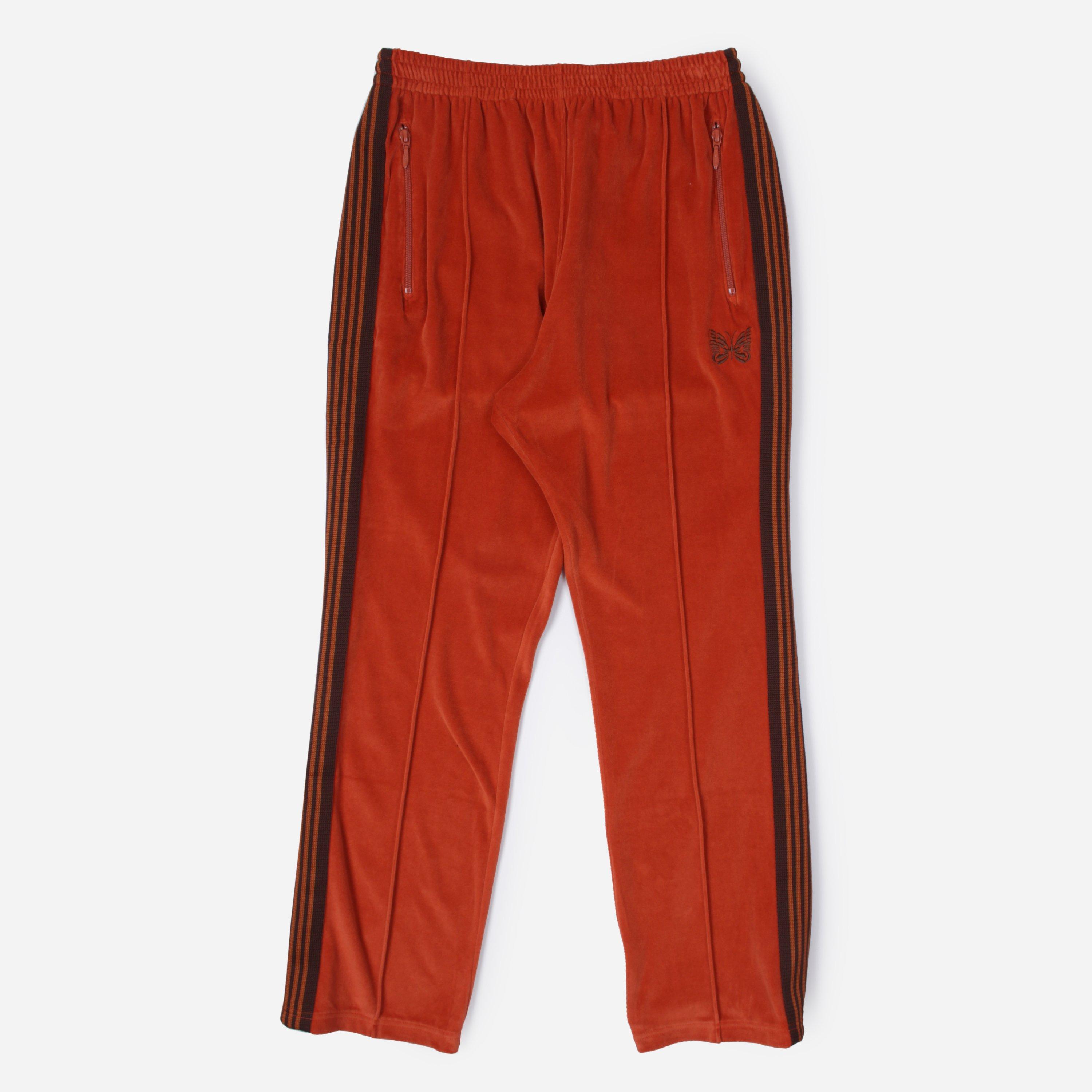 Needles Cotton Velour Narrow Track Pants in Orange for Men - Lyst