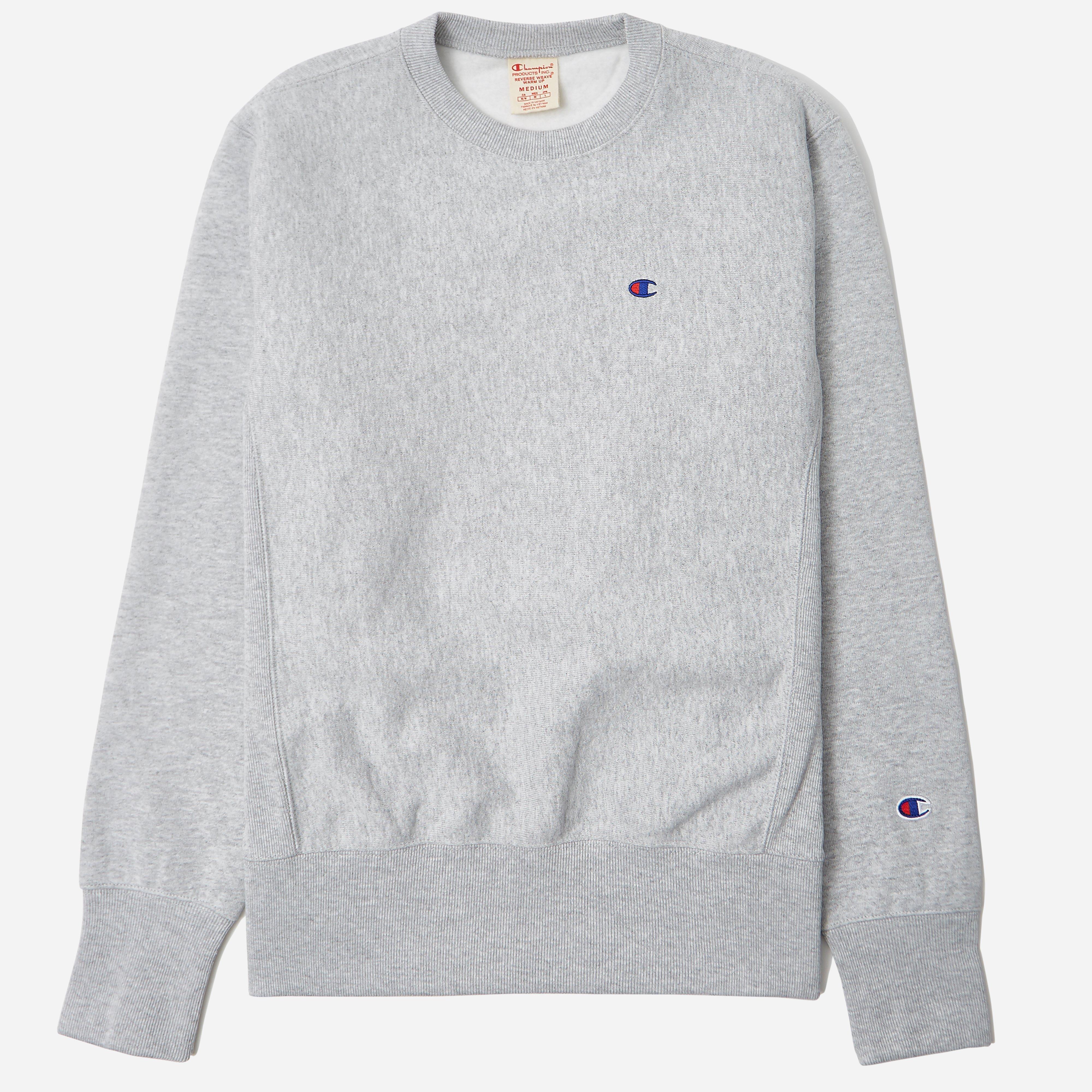 Champion Cotton Crewneck Sweatshirt in Grey (Gray) for Men - Lyst