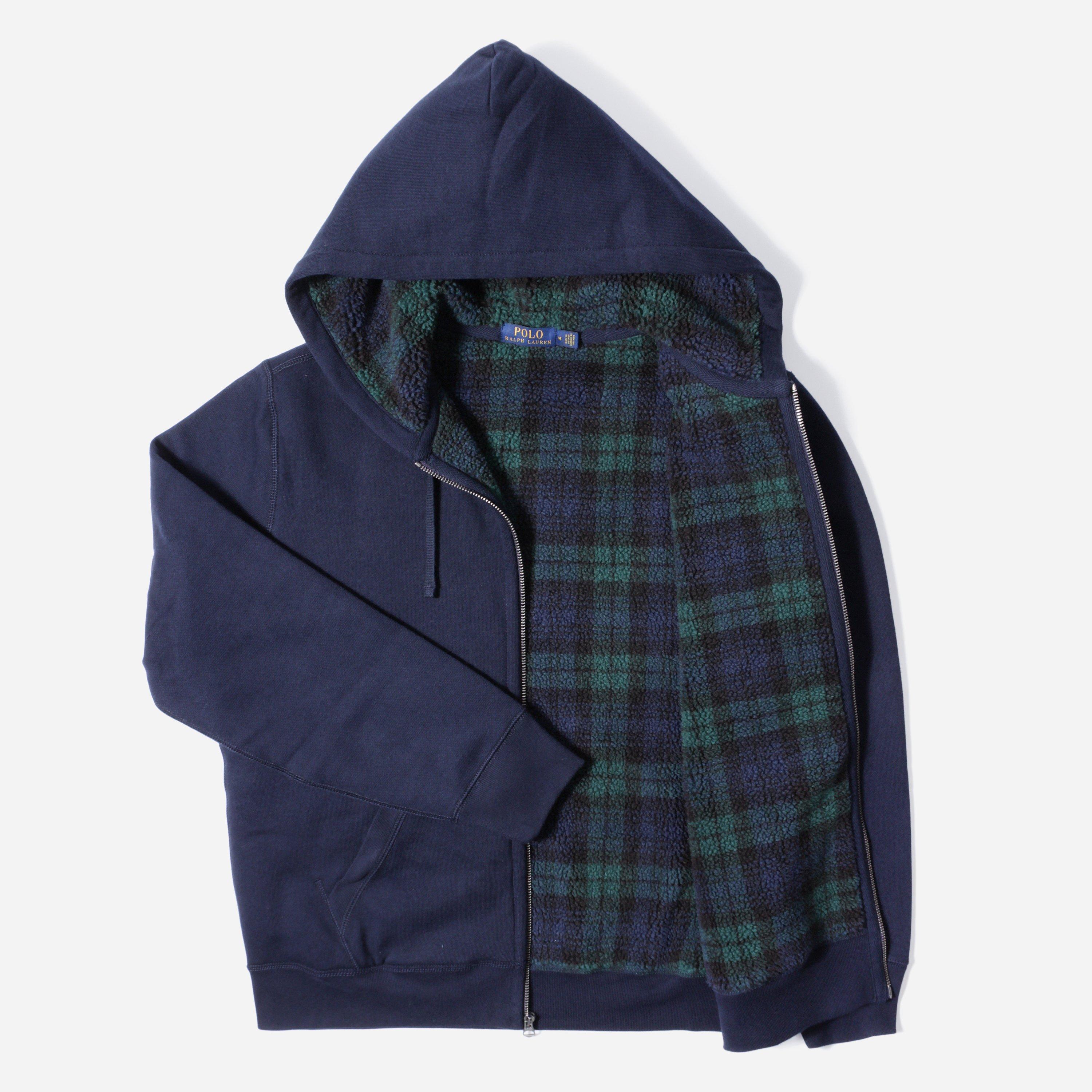ralph lauren fleece lined hoodie