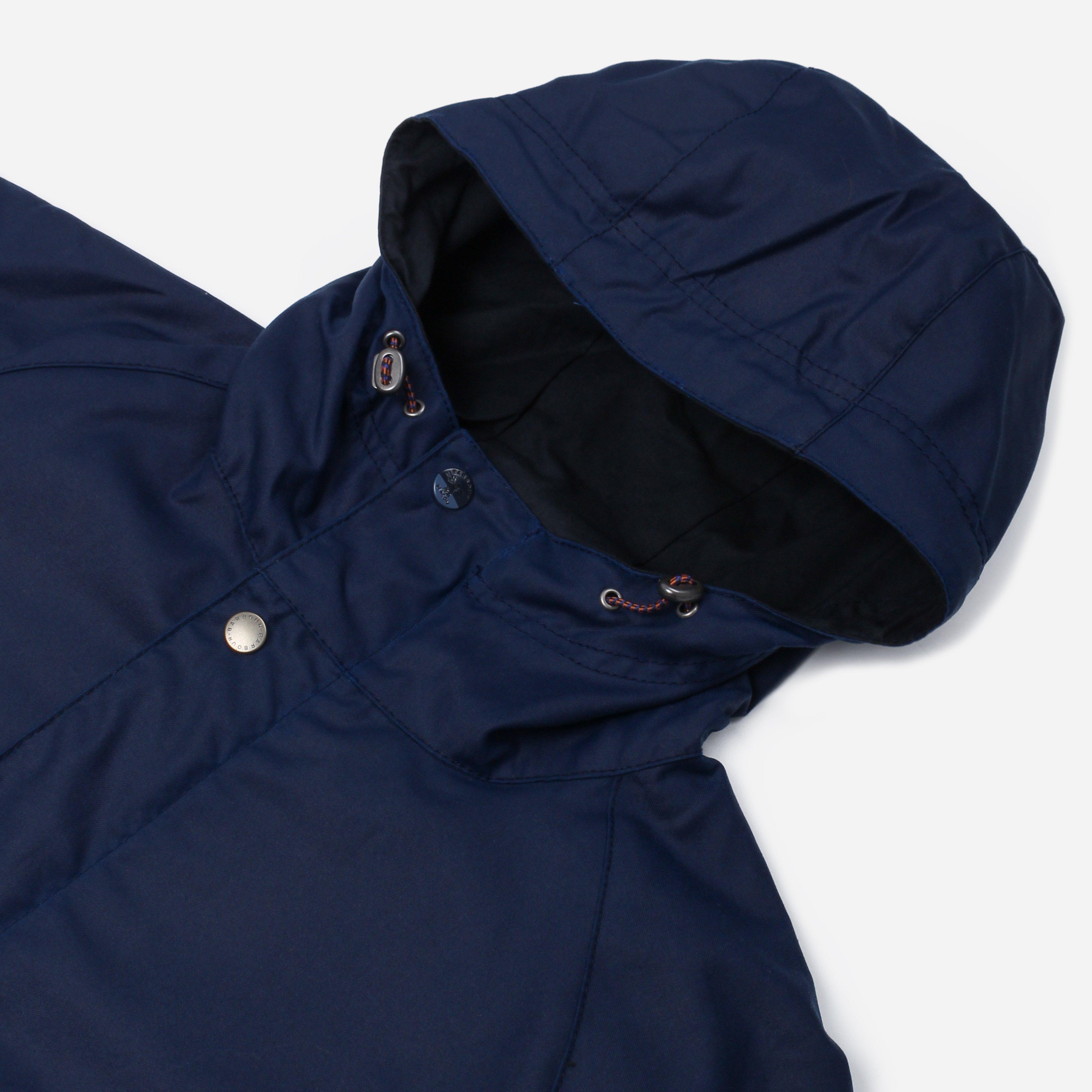 Barbour Pass Waxed Jacket in Navy (Blue 