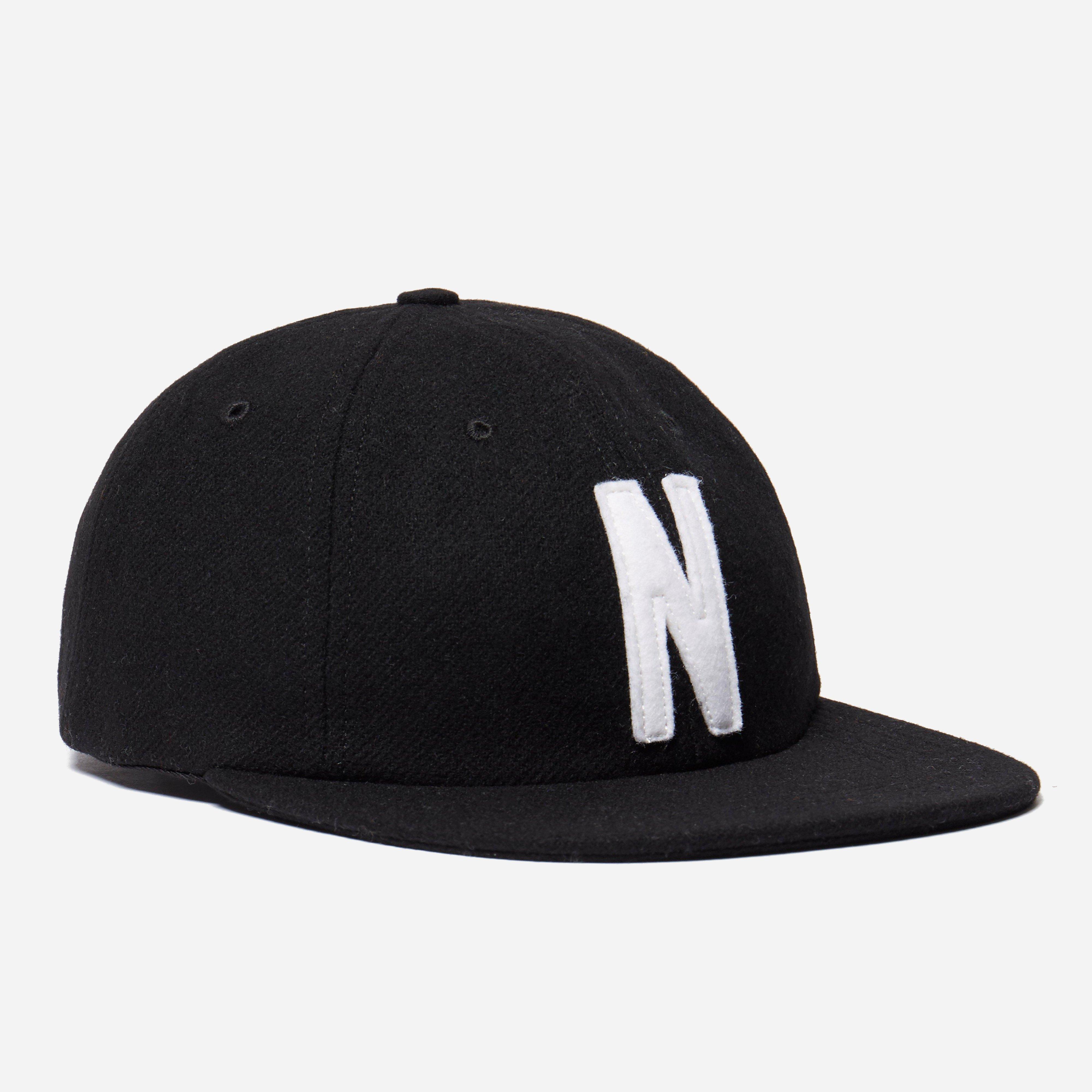 Norse Projects Wool Flat Cap in Black 