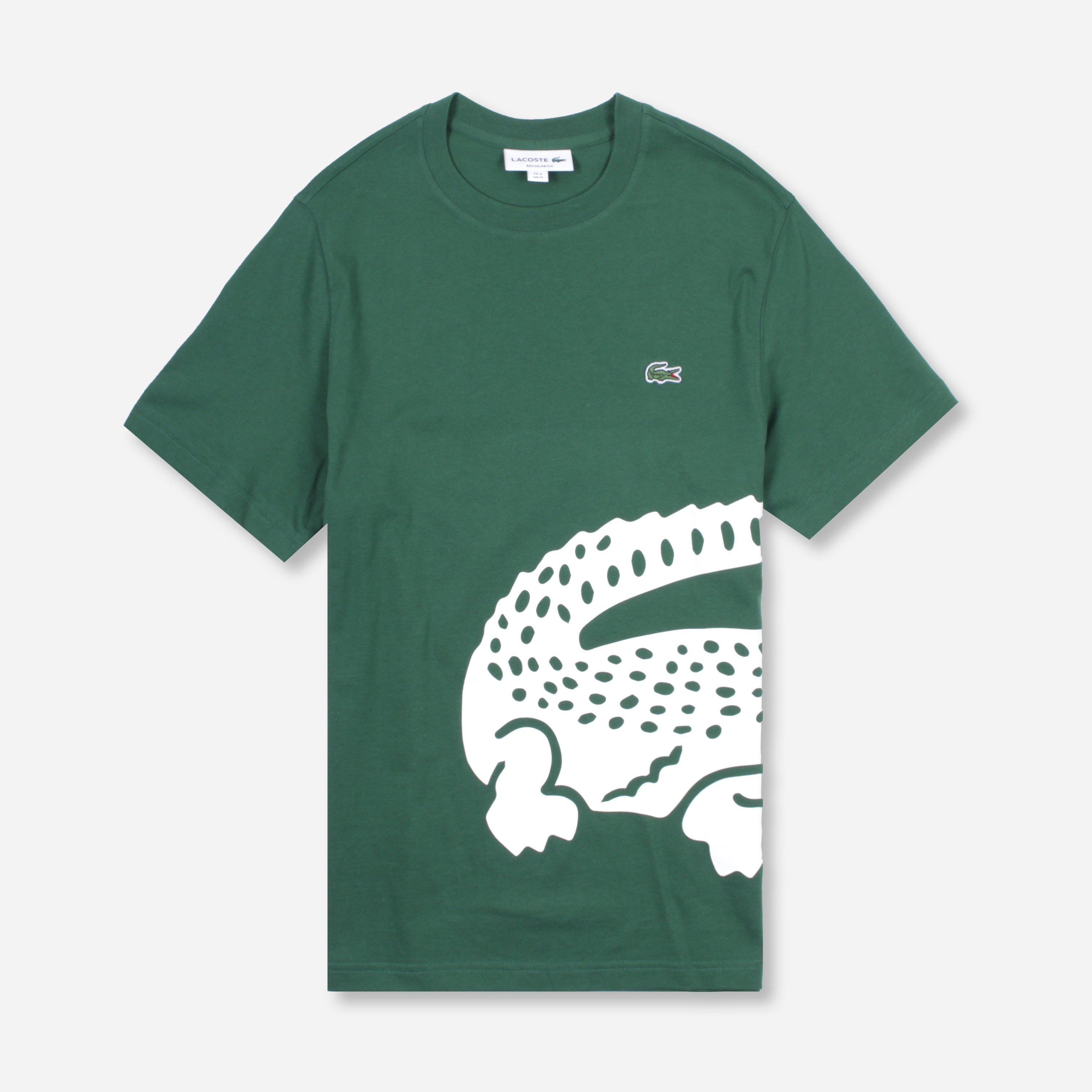 Lacoste Printed Logo T-shirt in Green for Men - Lyst