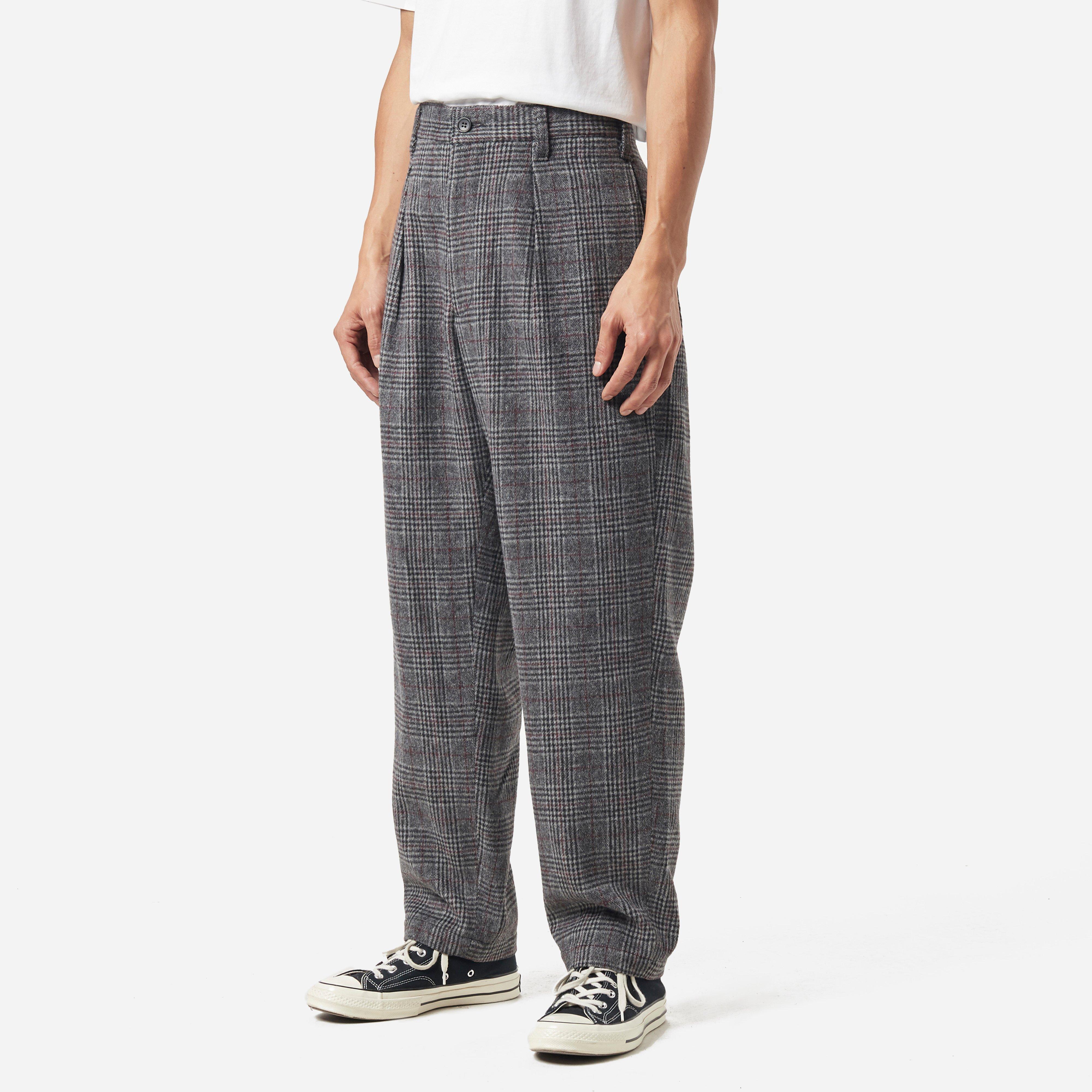 Poly Wool Plaid Carlyle Pant 