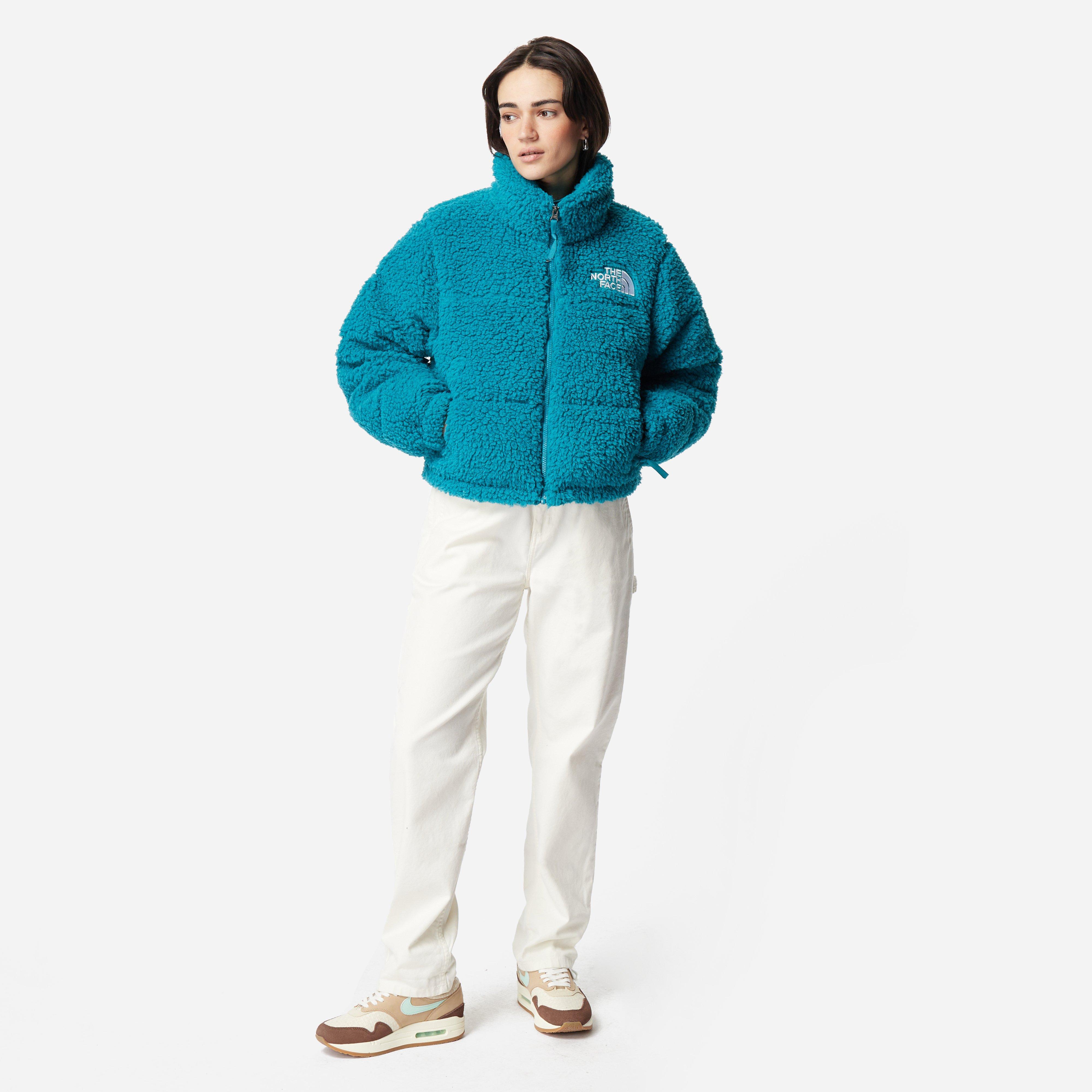 The North Face High Pile Sherpa Nuptse Jacket Women s In Blue Lyst Canada