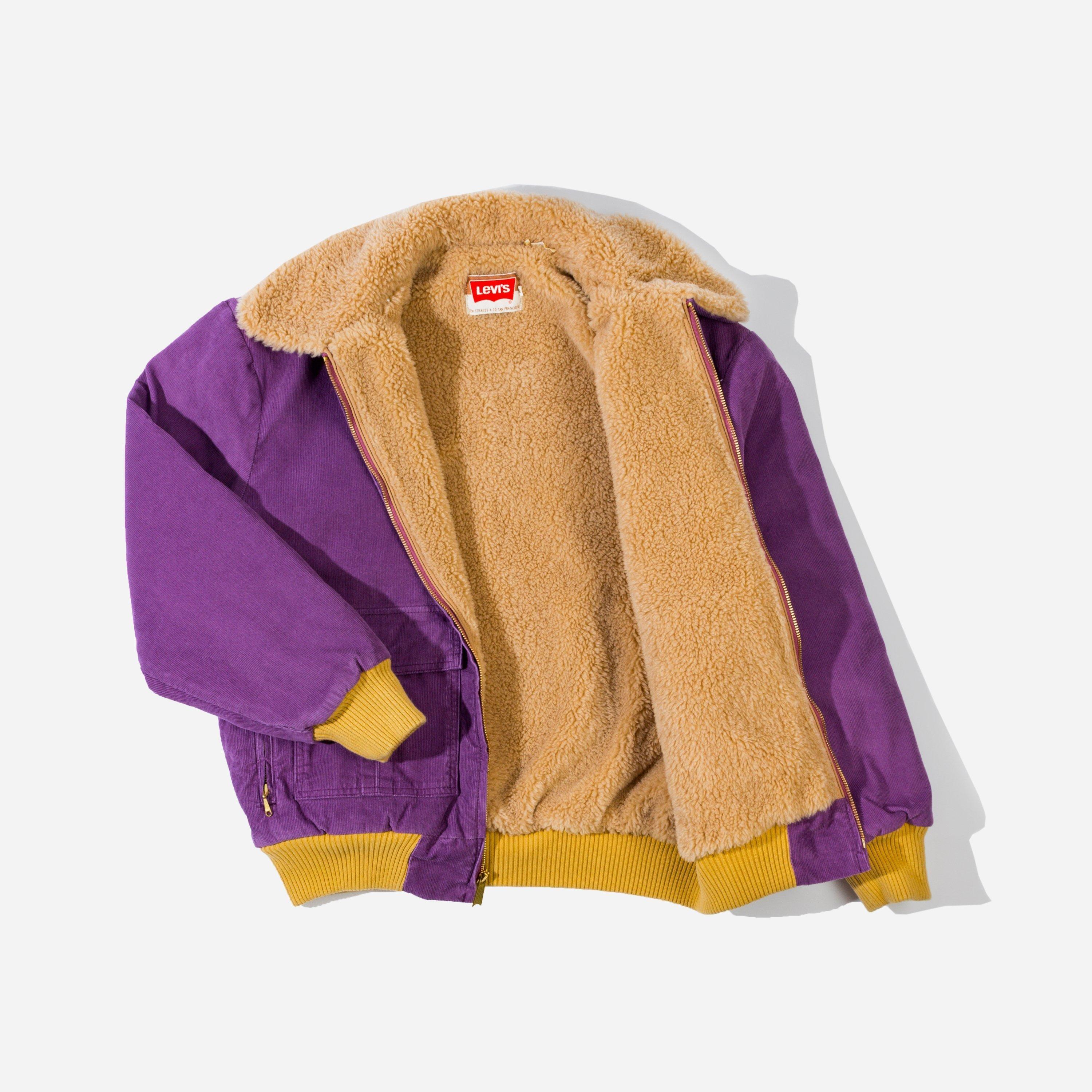 Cord Sherpa Jacket in Purple for Men 