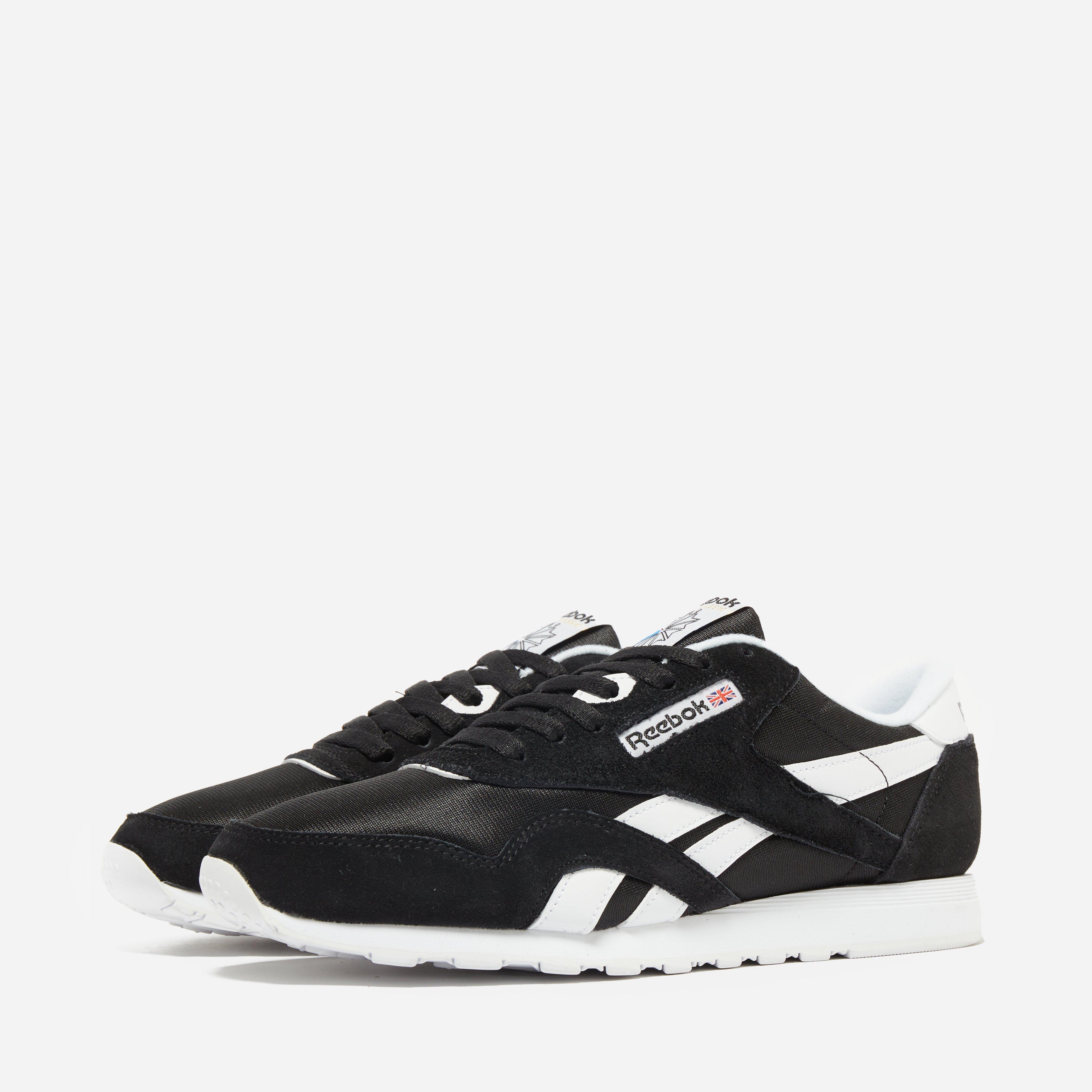 black reebok nylon