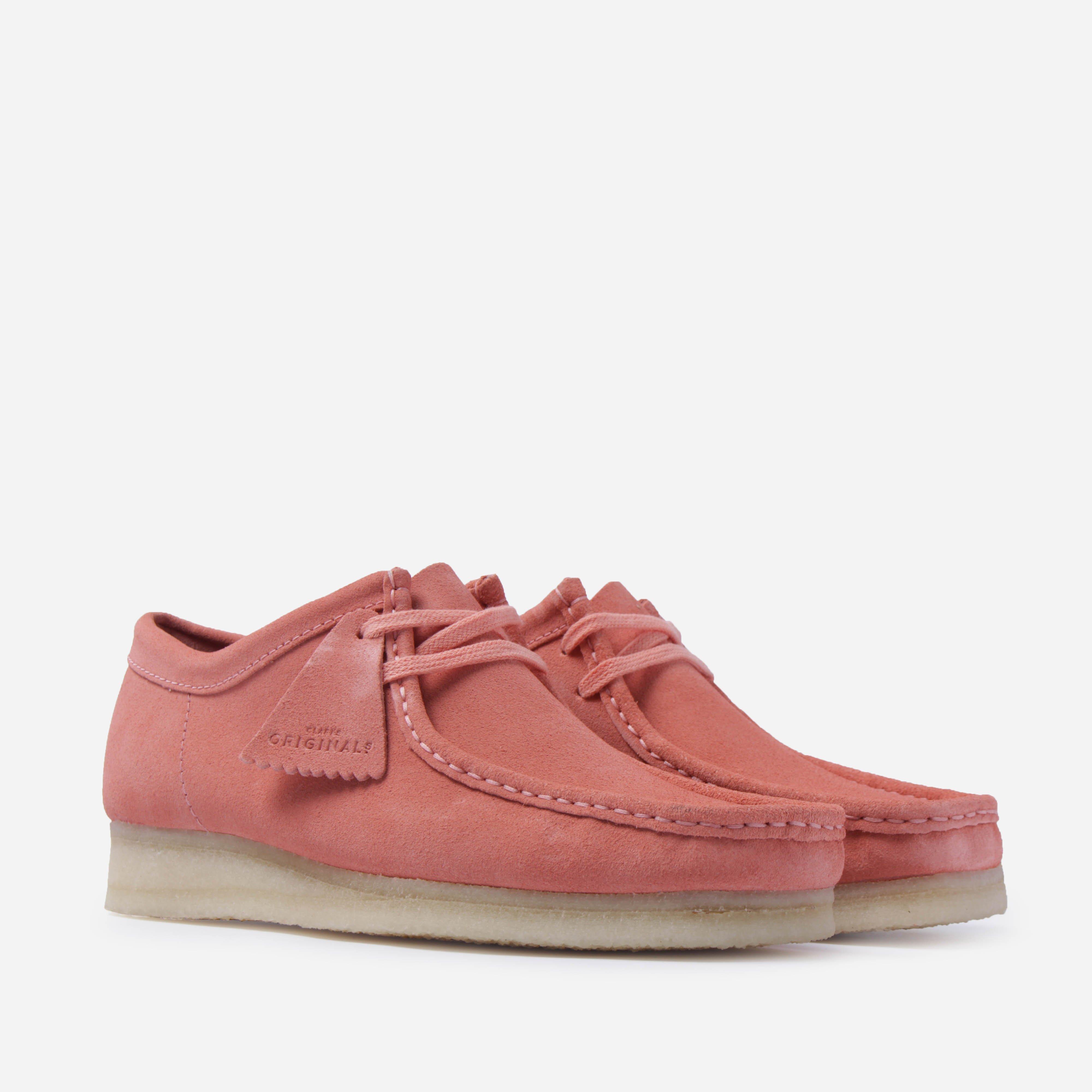 pink wallabee clarks