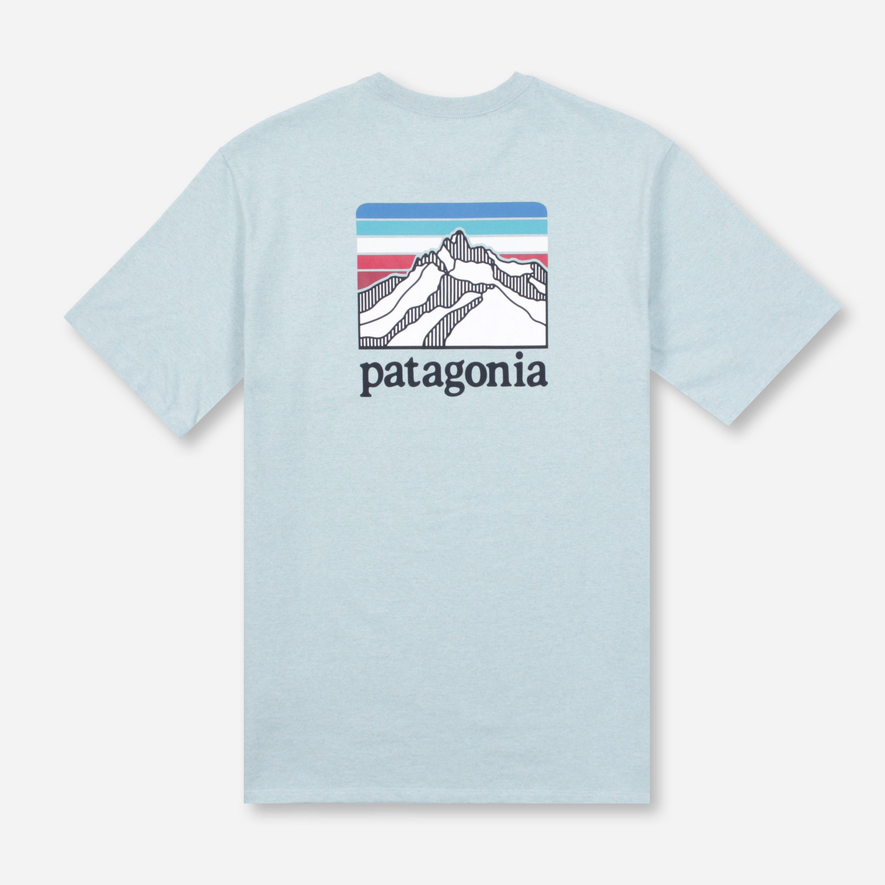 Patagonia Line Logo Ridge Pocket Responsibili T-shirt in Blue for Men ...