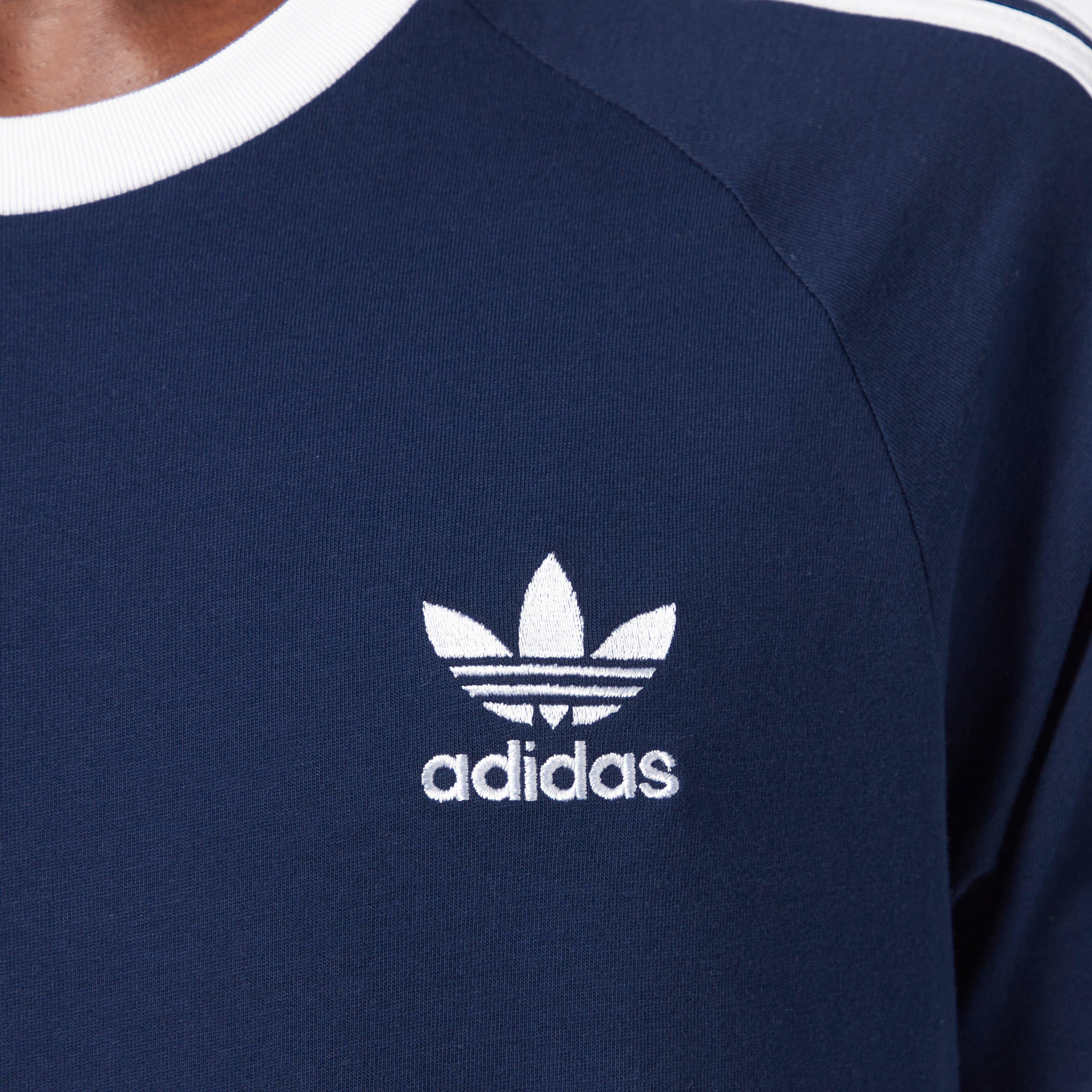 adidas Originals 3-stripes California Short Sleeve T-shirt in Blue for Men  | Lyst