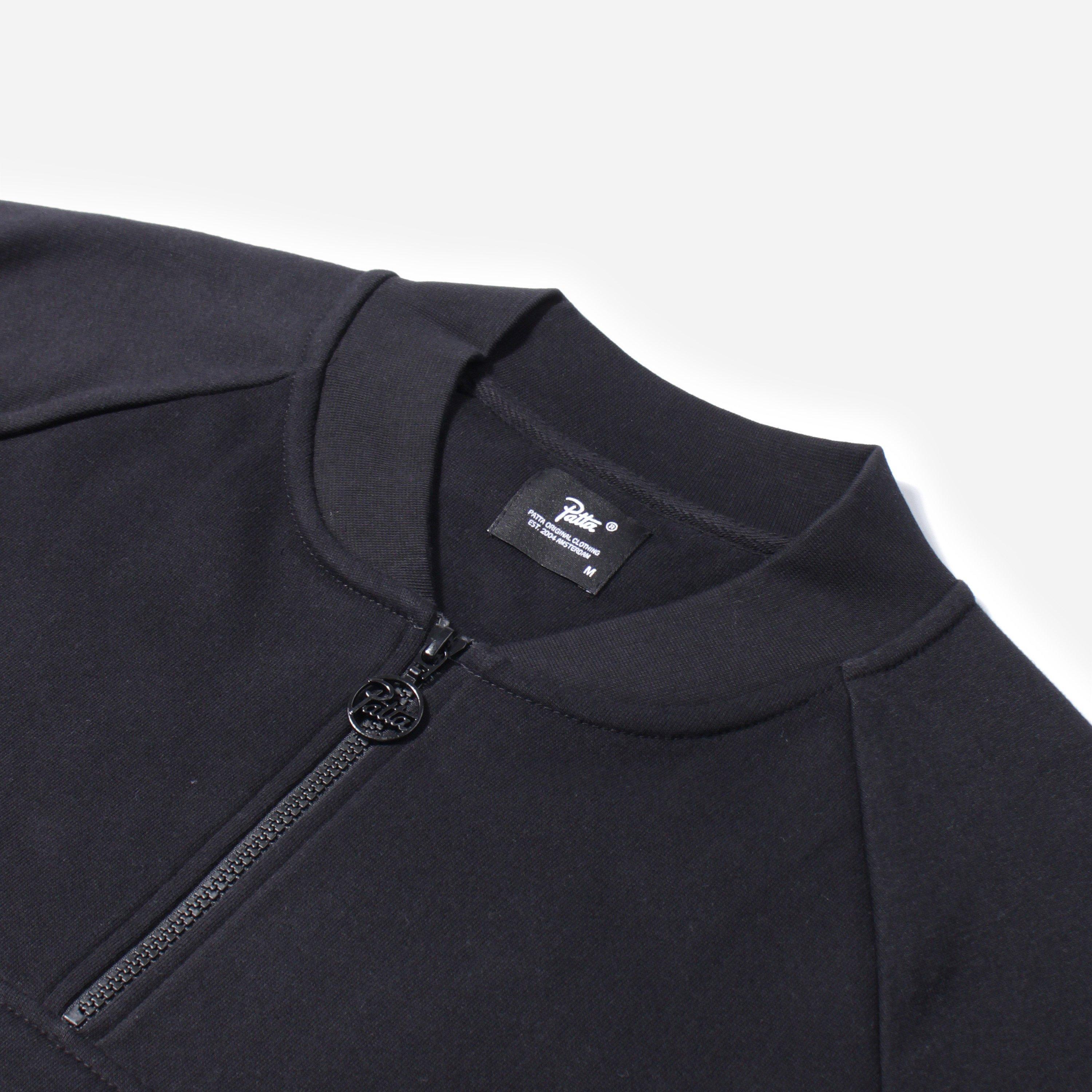 crew neck sweatshirt with zipper