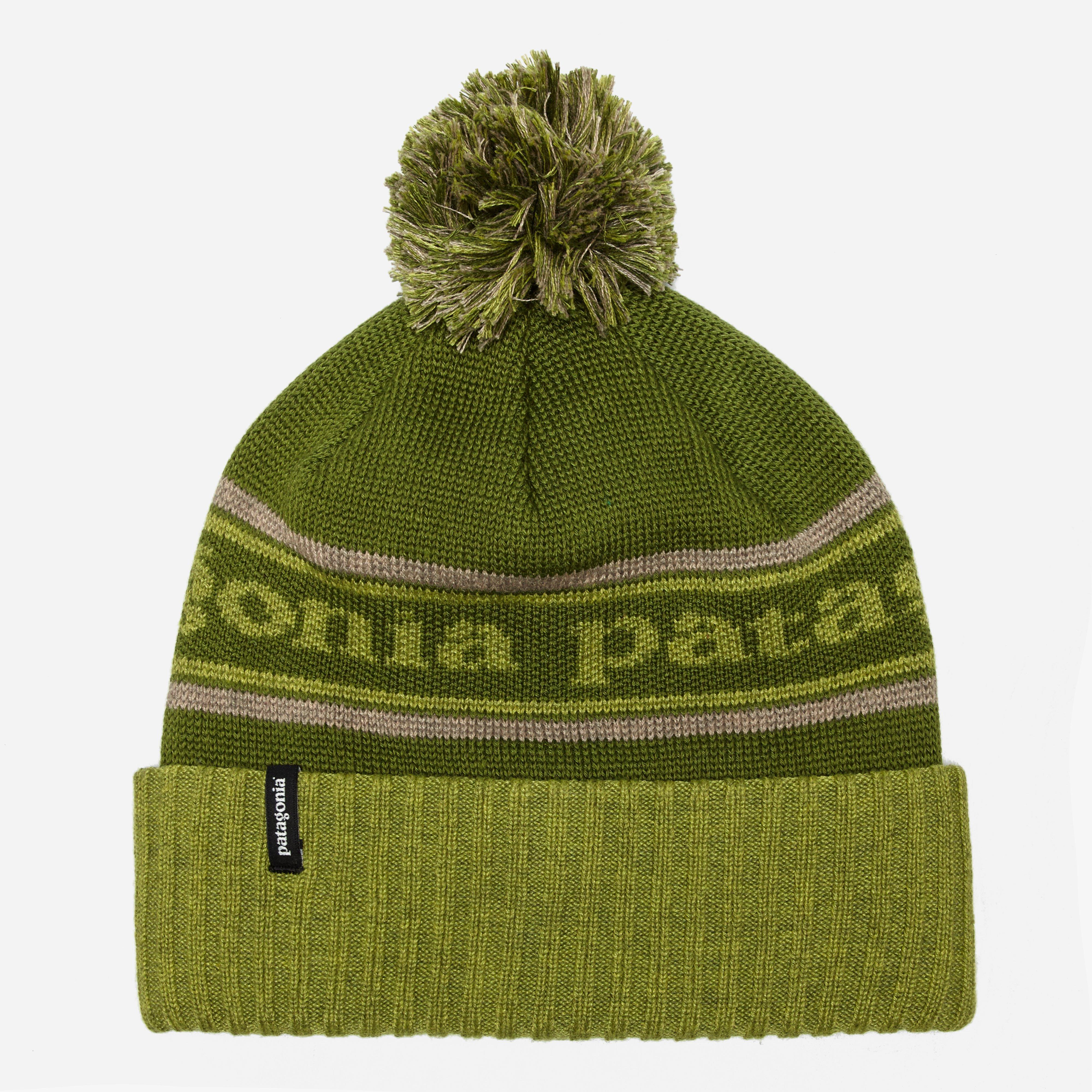 patagonia green beanie