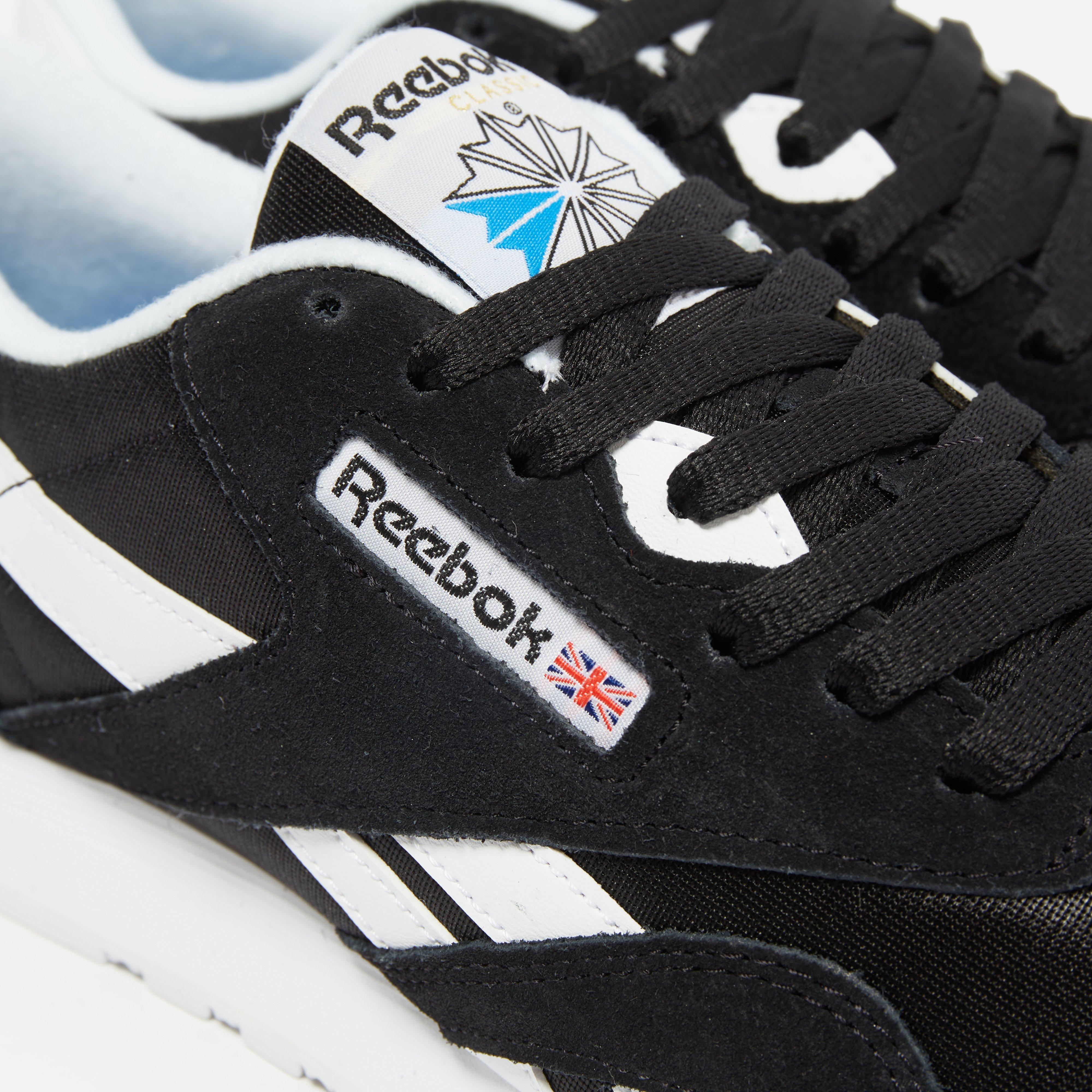 black reebok nylon
