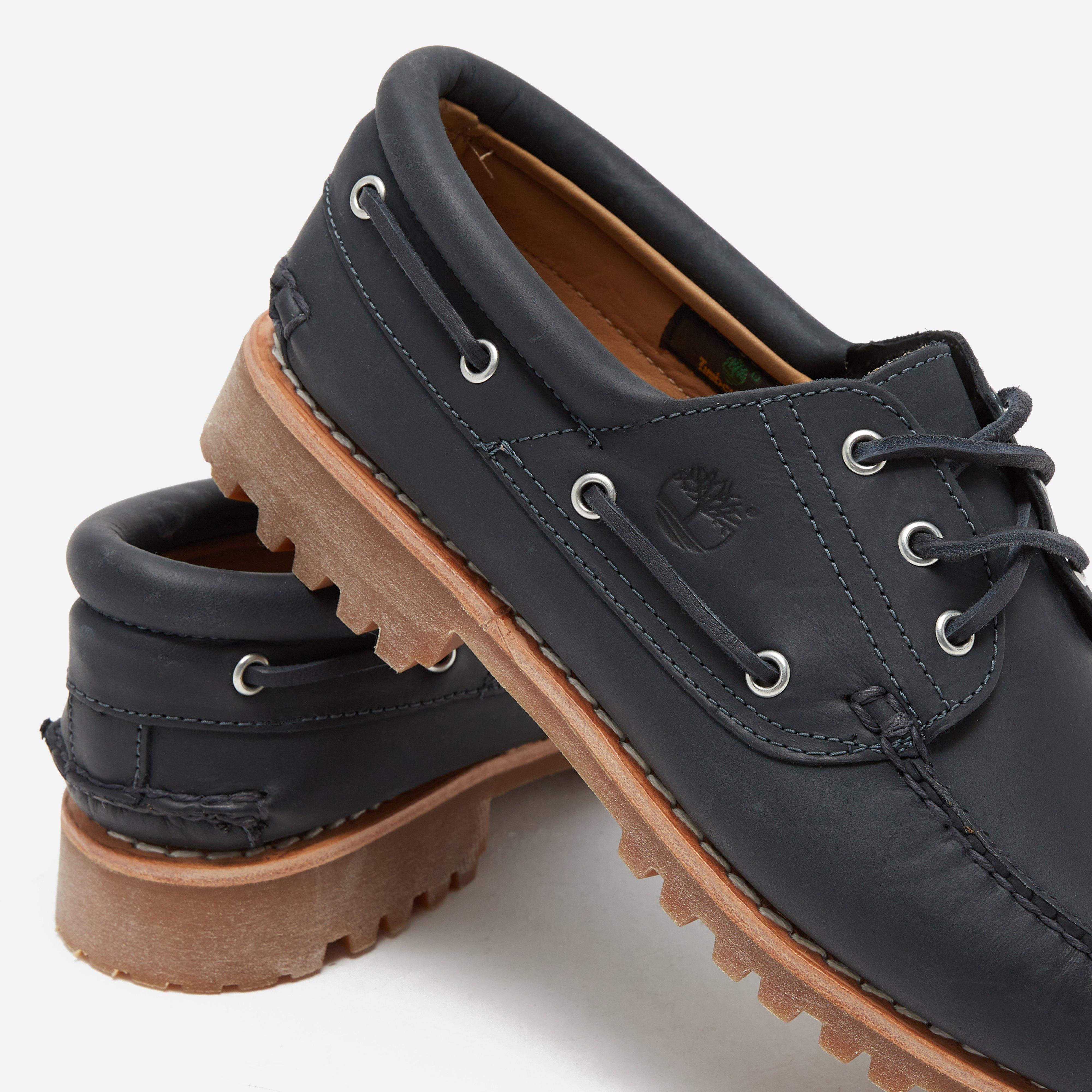 Timberland Authentic 3 Eye Boat Shoe in Black for Men | Lyst