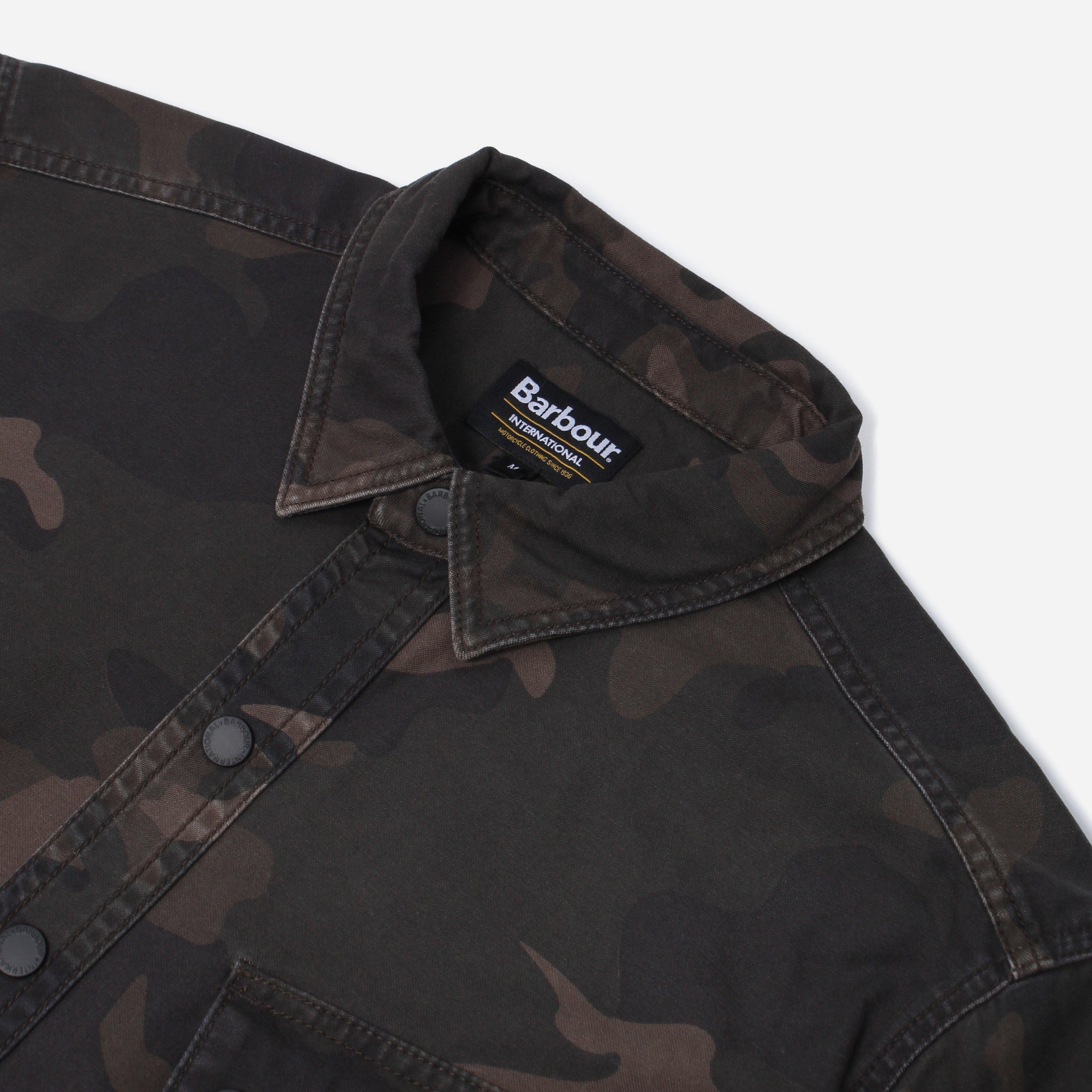 barbour overshirt camo