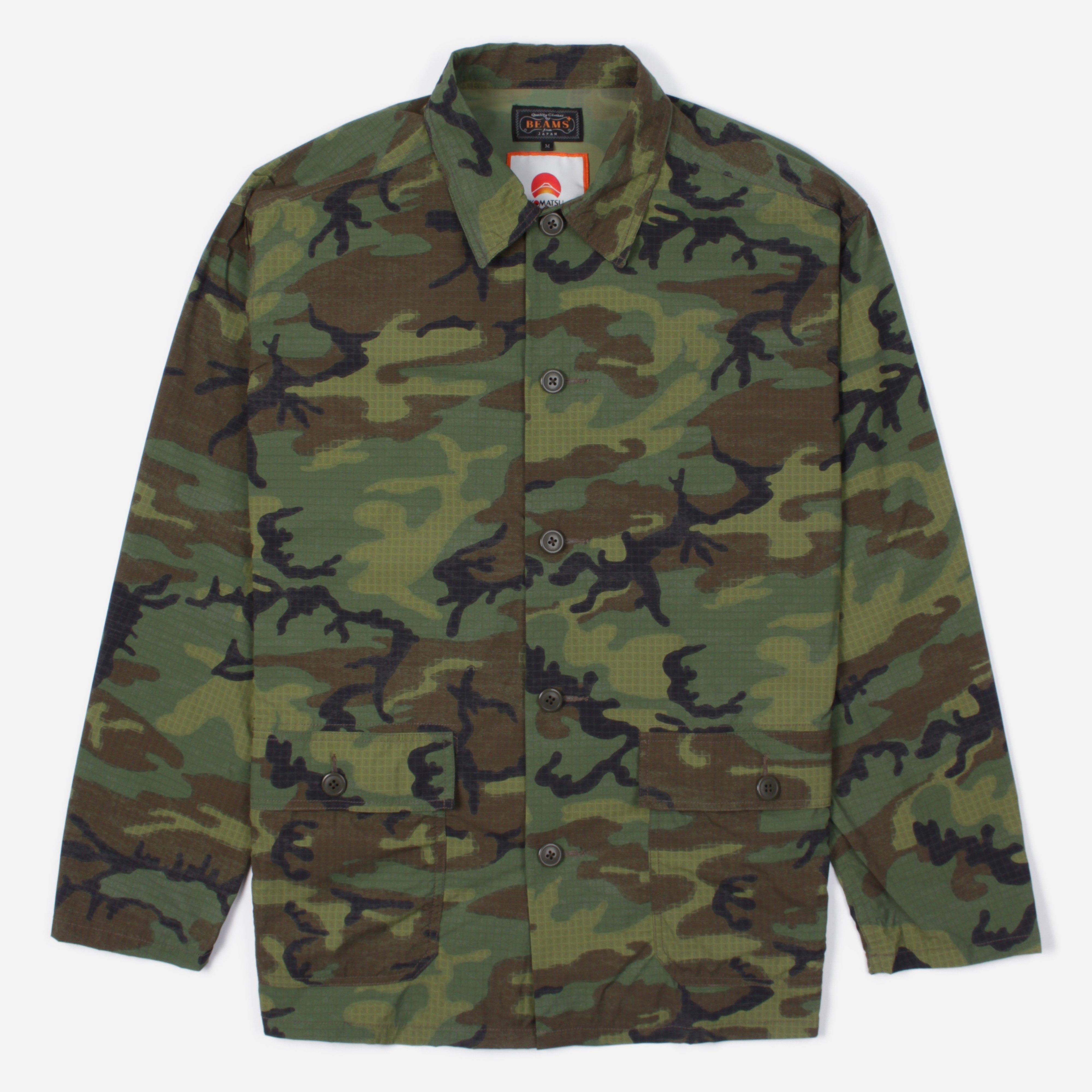 Beams Plus Military Utility Camo Jacket in Green for Men - Lyst