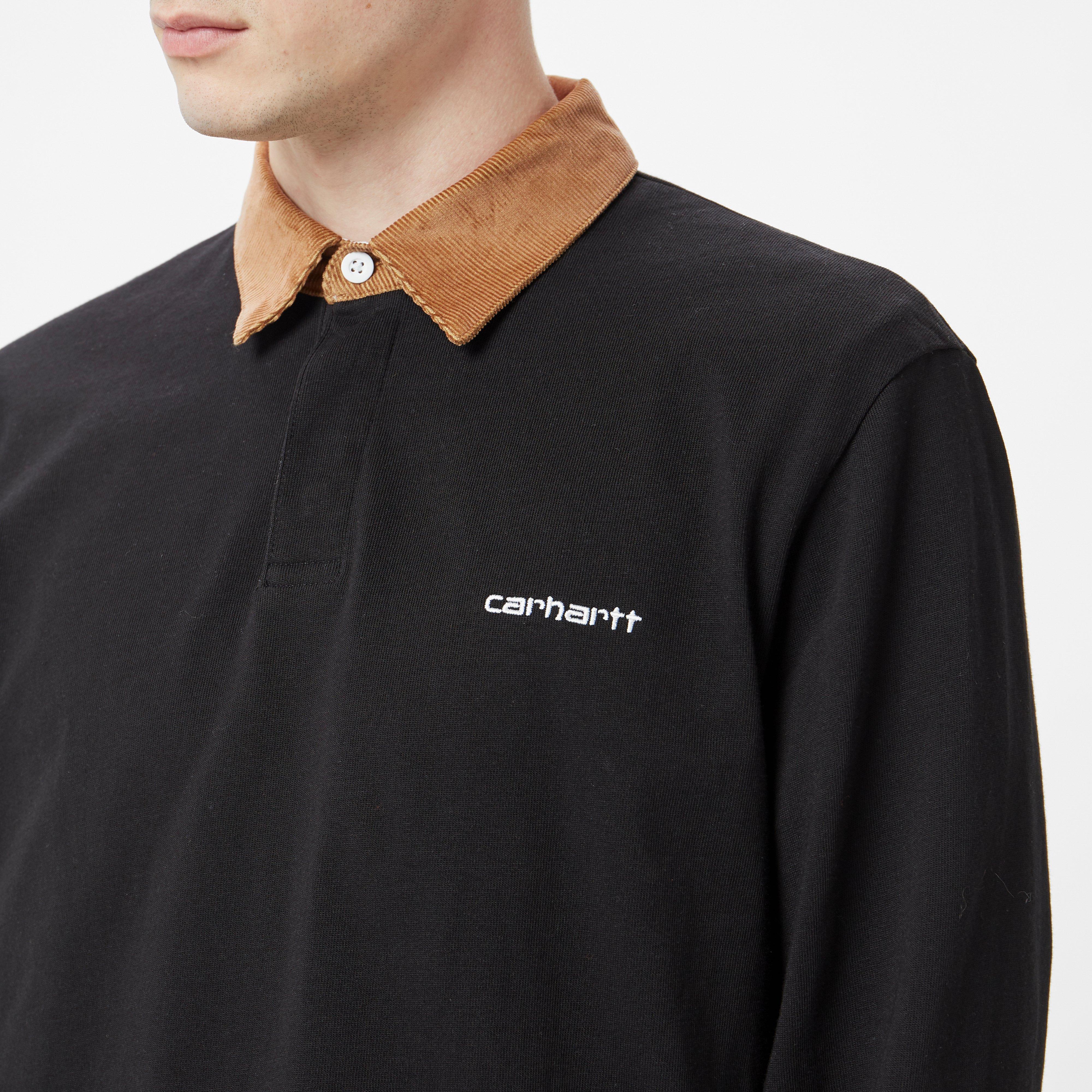 carhartt cord rugby long sleeve polo shirt