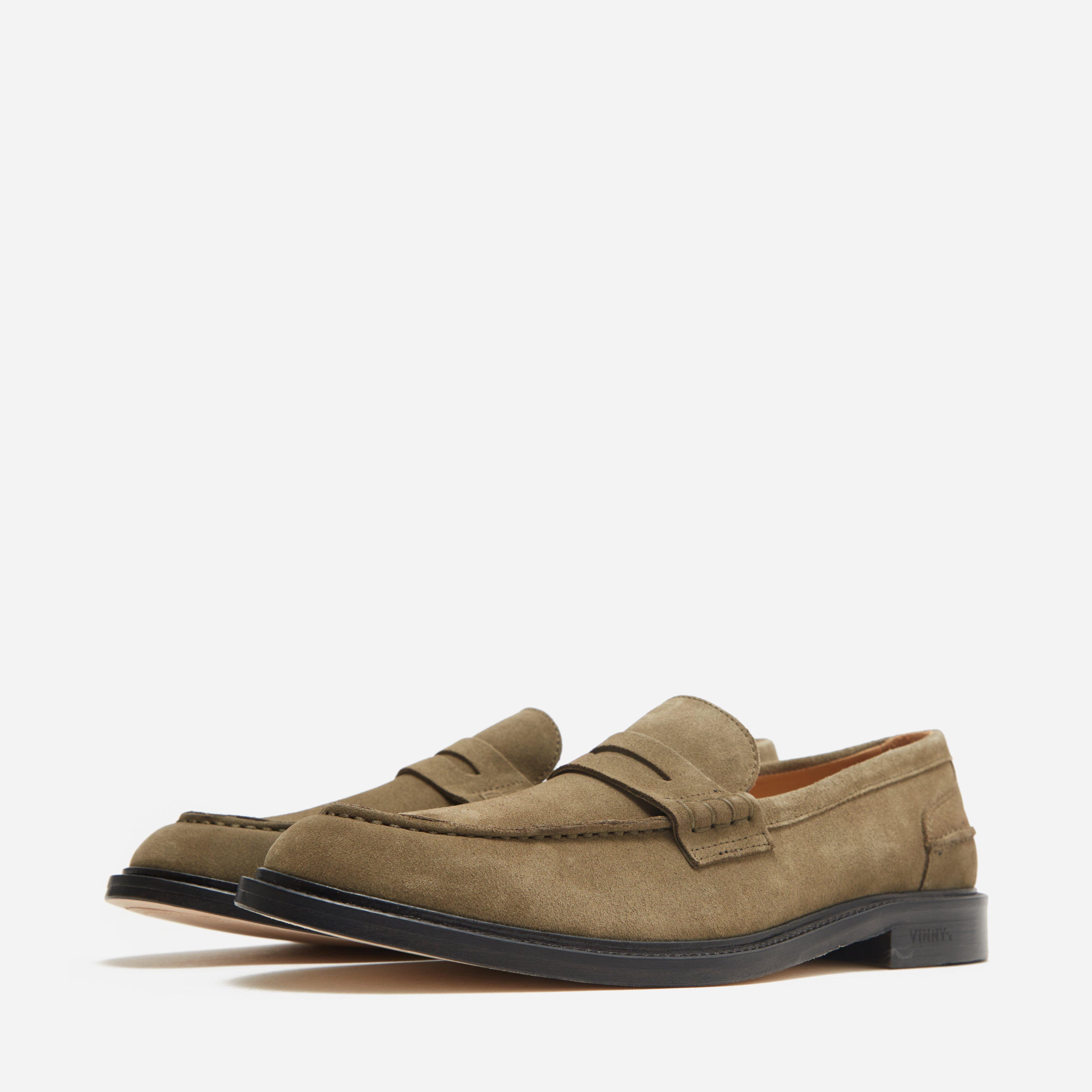 VINNY'S Suede Townee Penny Loafer in Natural for Men | Lyst UK