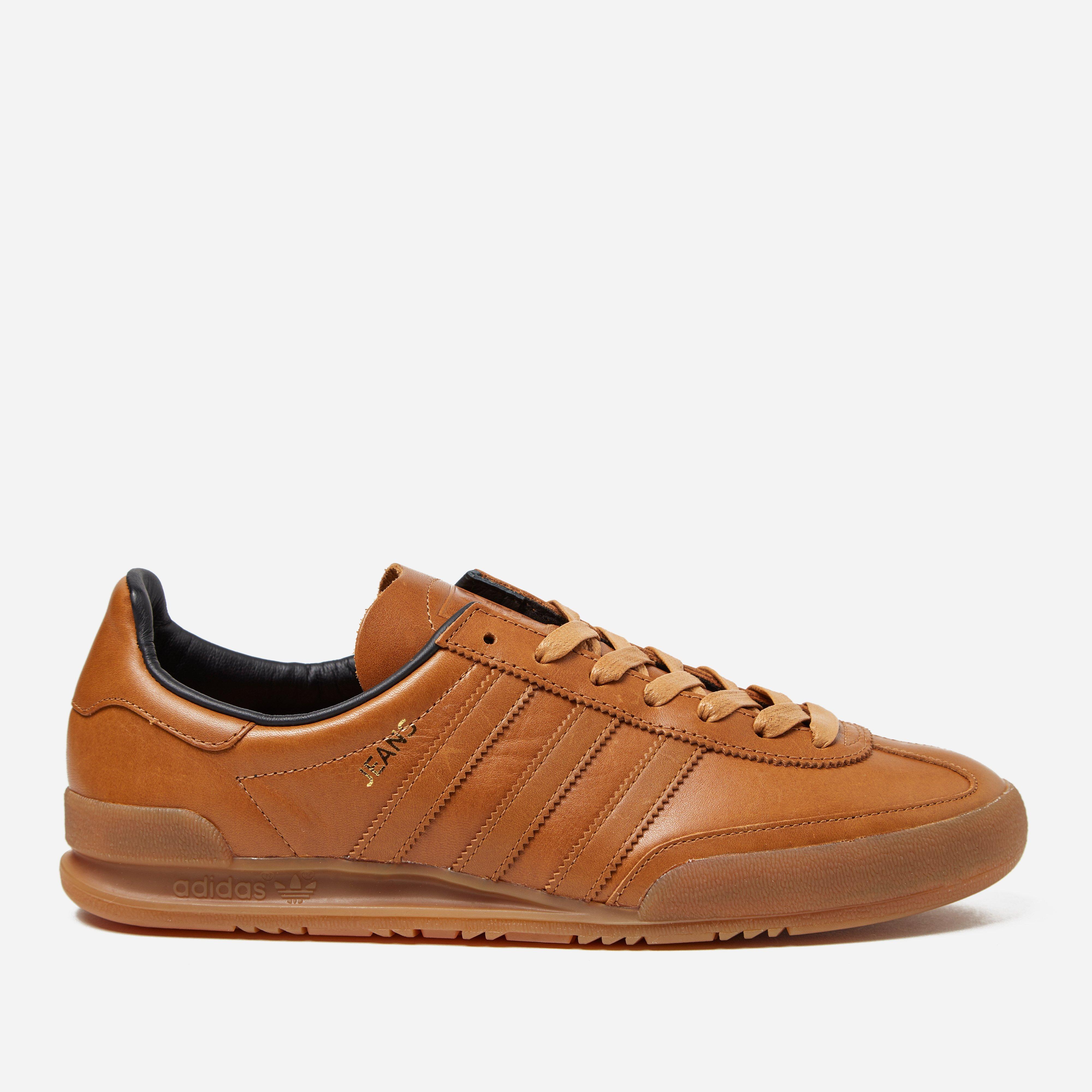 adidas jeans brown leather